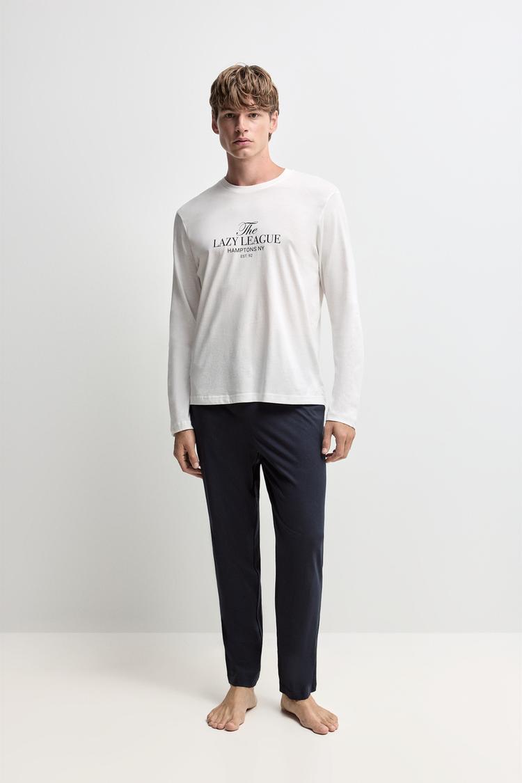 Long printed pyjamas — OFF WHITE