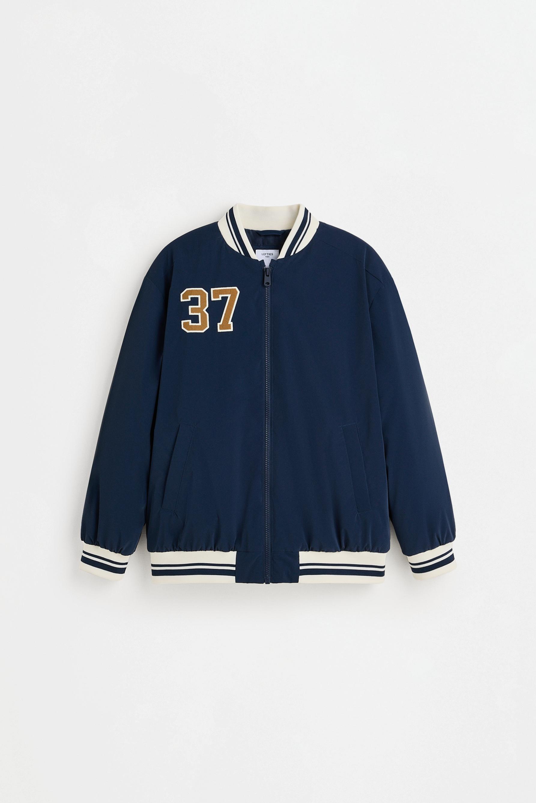 Bomber jacket with patches — NAVY