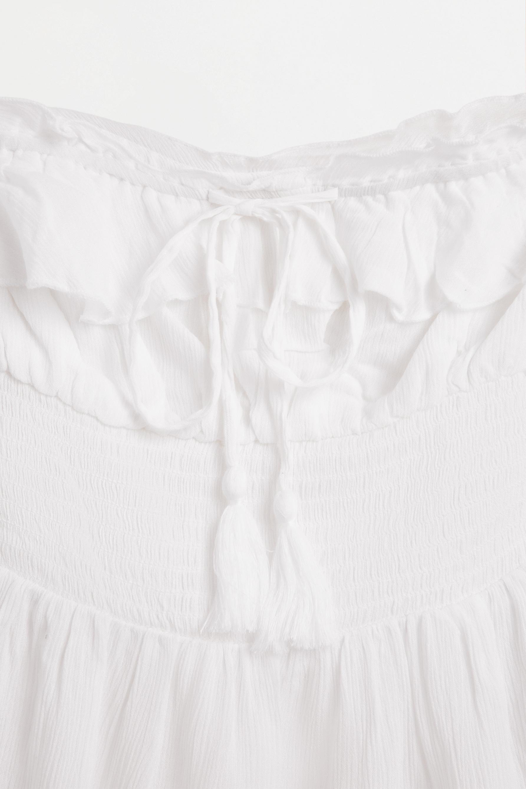 Ruffled top — WHITE