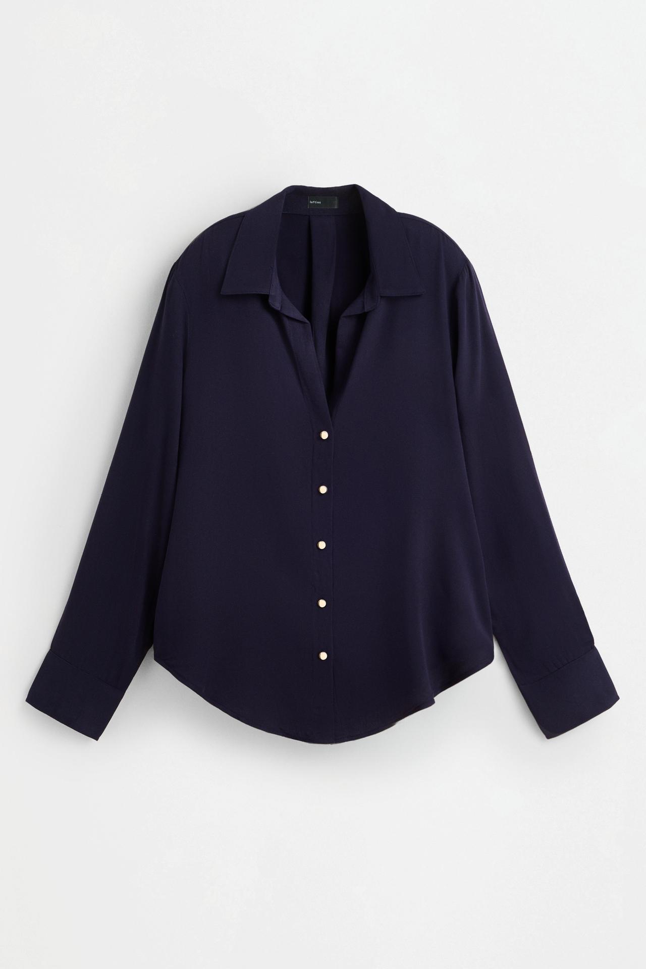 Basic Henley shirt — NAVY