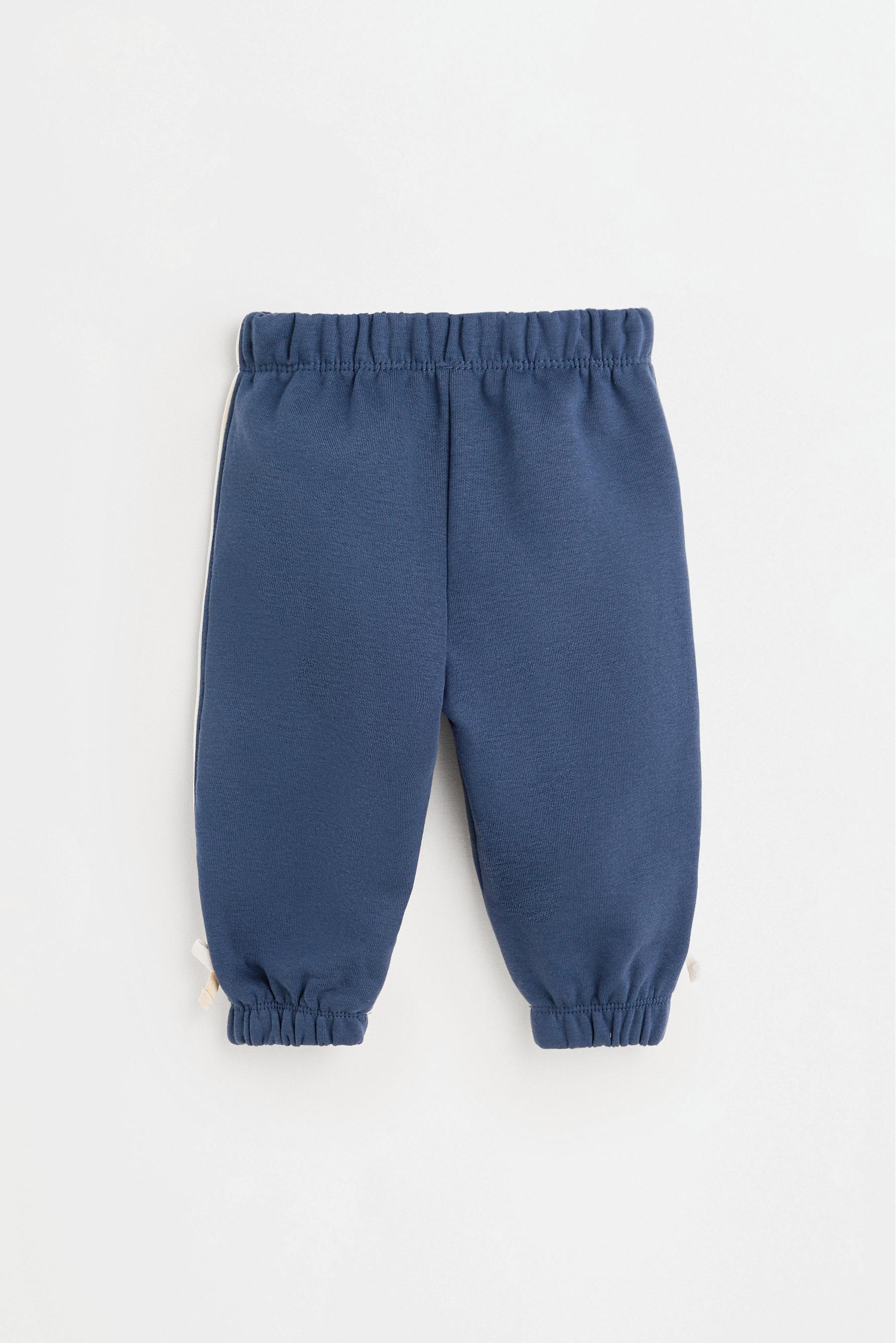 Polo sweatshirt and bow trousers set — ECRU