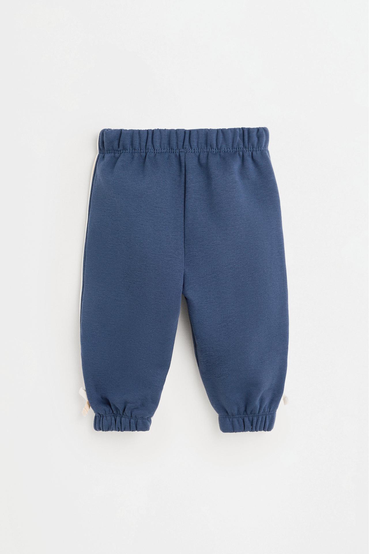 Polo sweatshirt and bow trousers set — ECRU