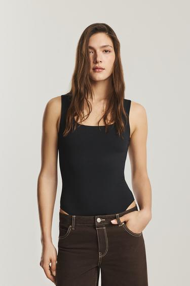Polyamide strap bodysuit — BLACK 1