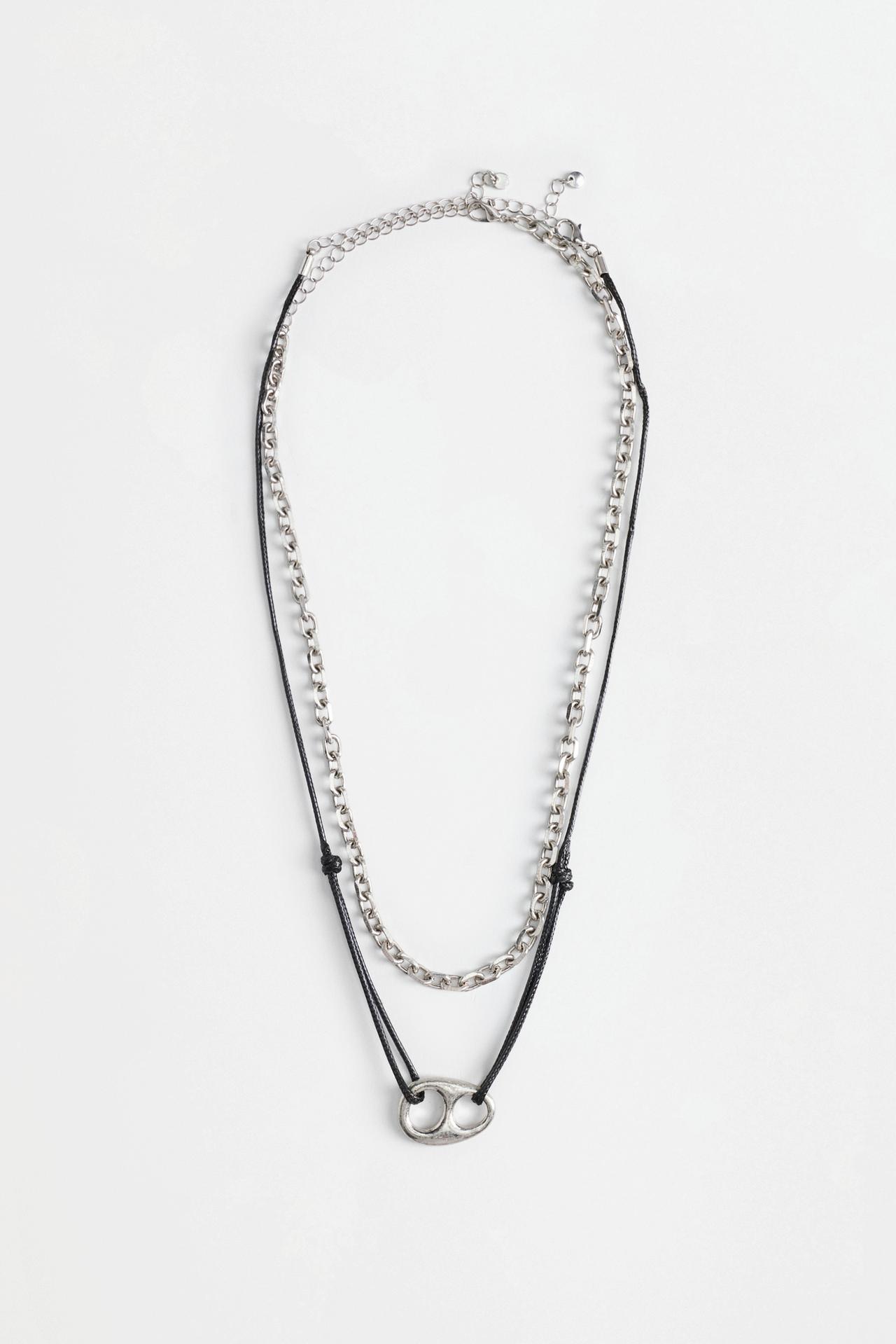 Pack of necklaces with plaque — SILVER