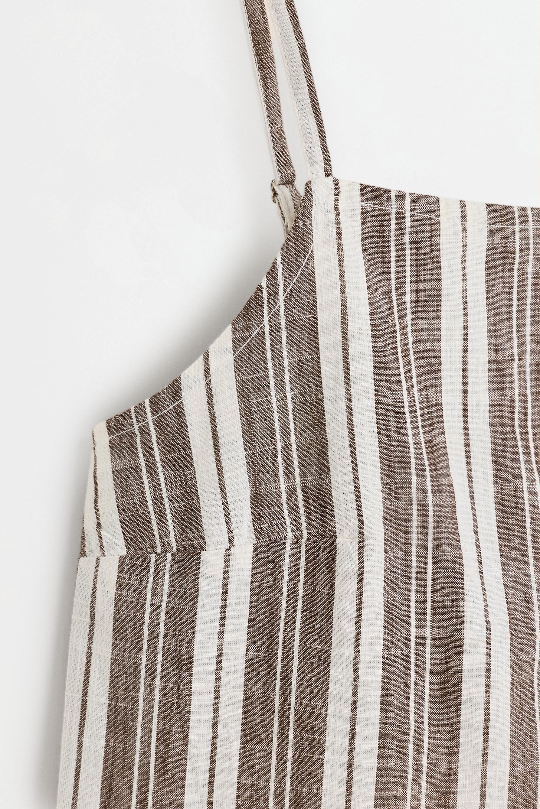 Denim strappy top — STRIPED