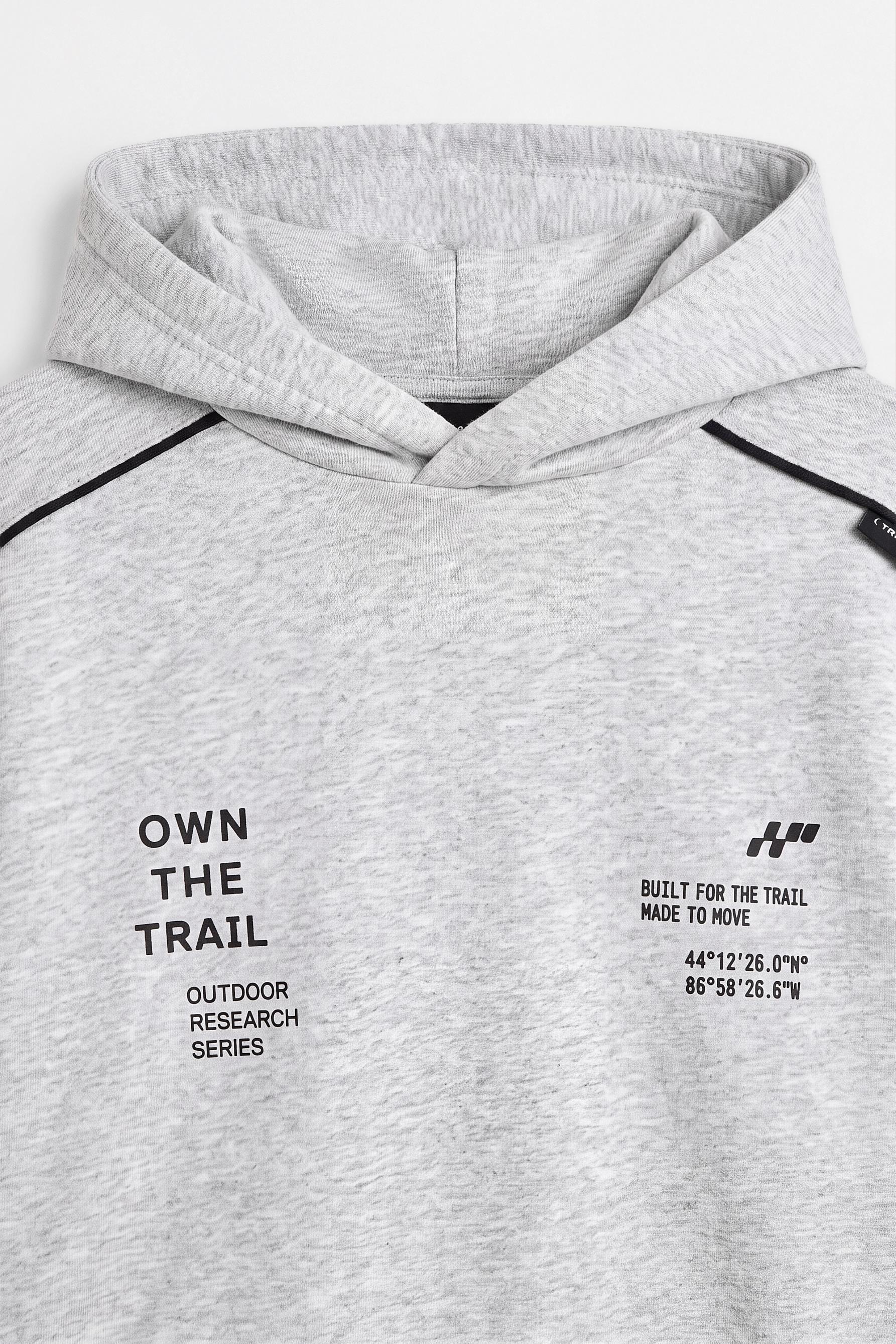 Interlock sweatshirt with trims — GREY MARL