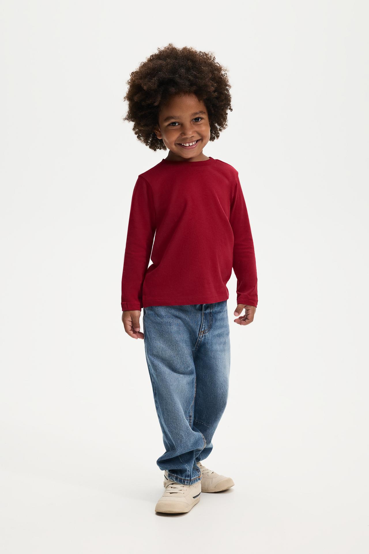 Pack of 4 plain long sleeve T-shirts — NAVY