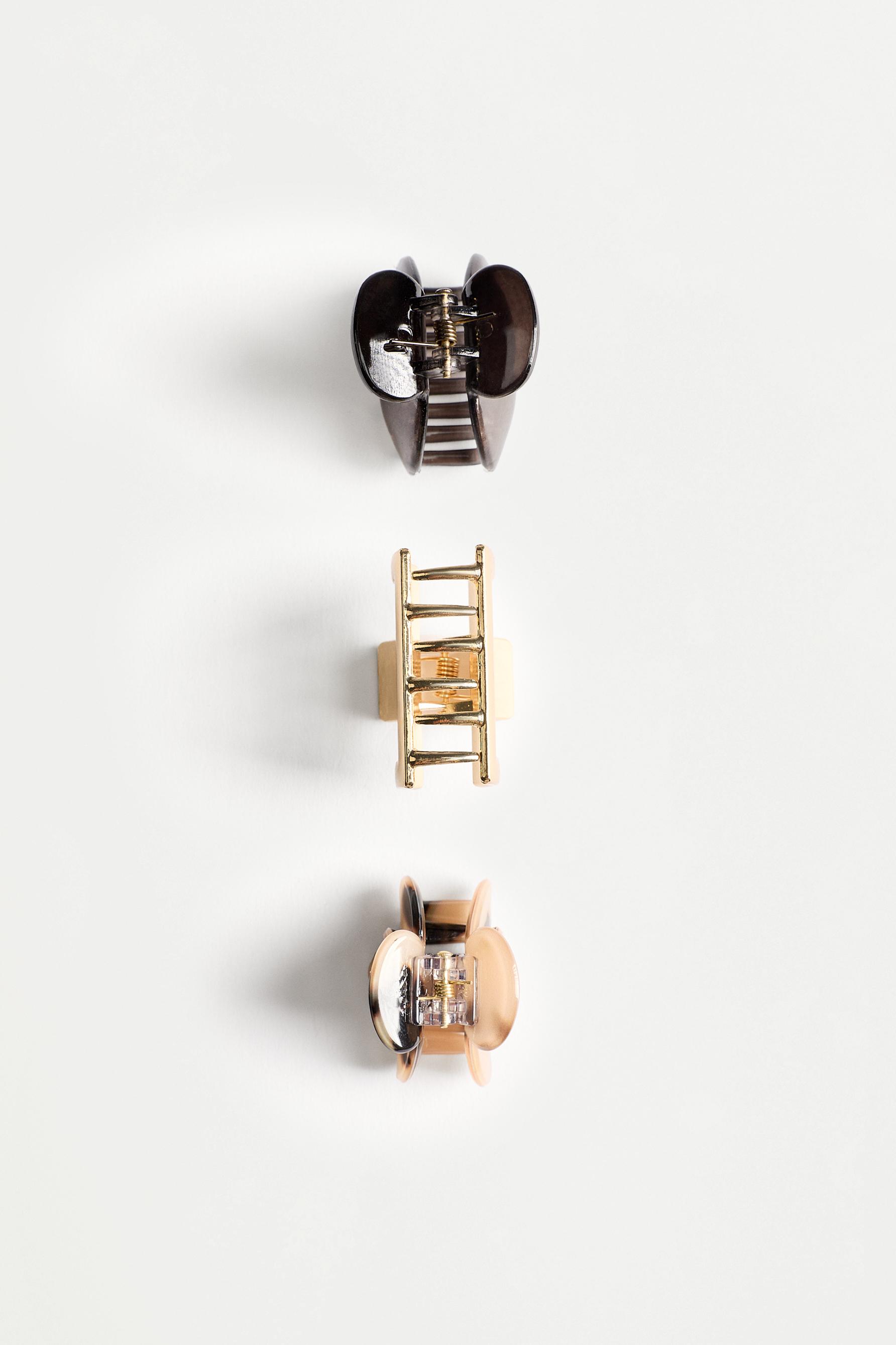 Assorted hair clips (Pack of 3) — GOLDEN