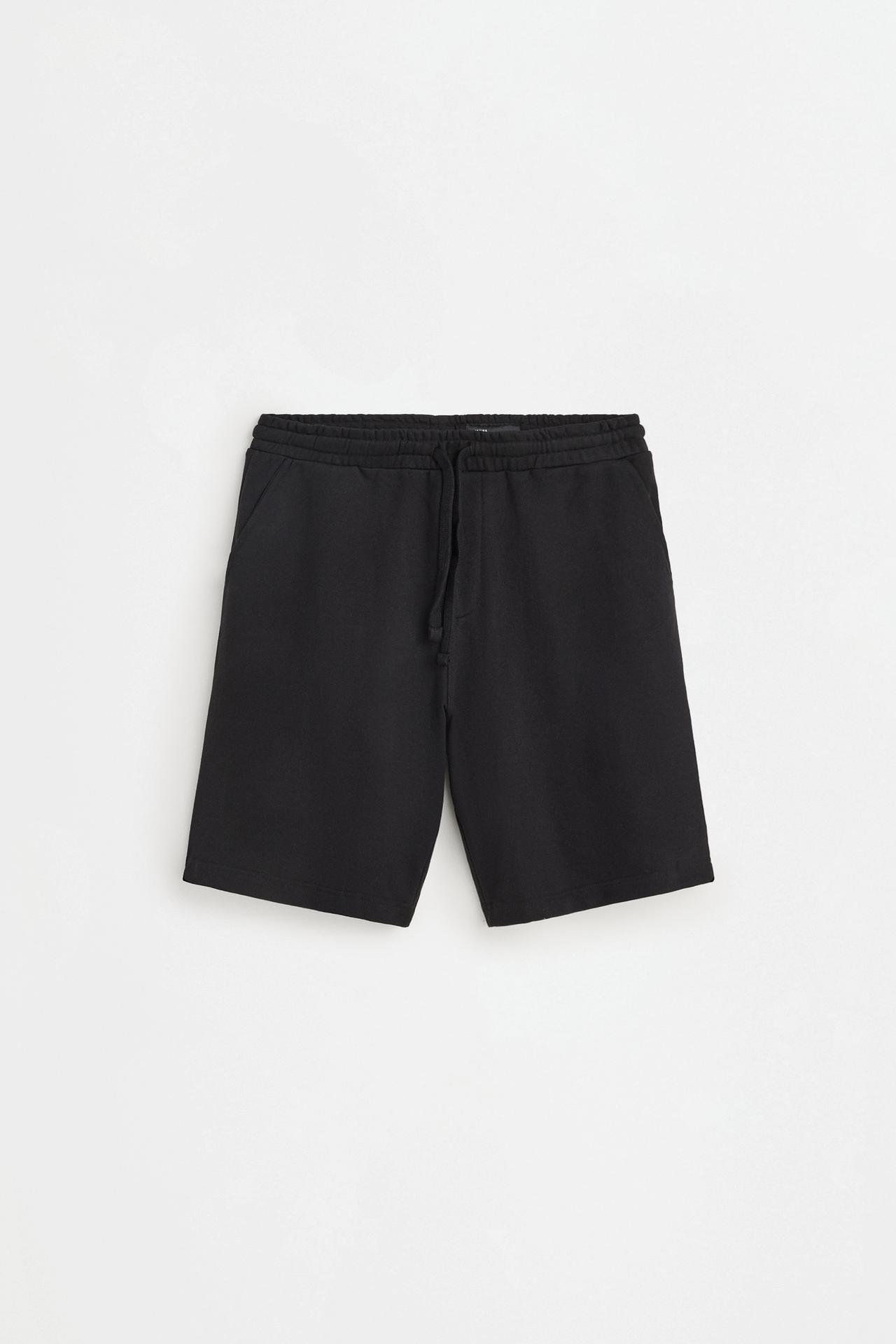Baggy tracksuit Bermuda shorts — BLACK