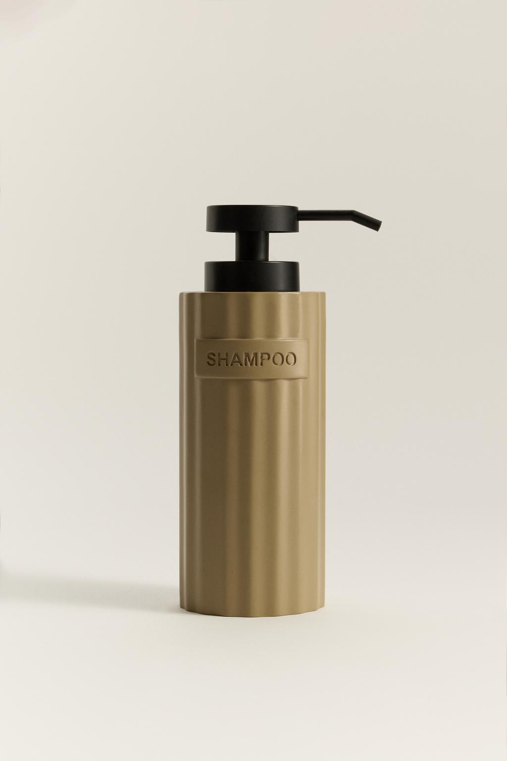 Dispensador de champô de resina riscada 22 x Ø8 cm