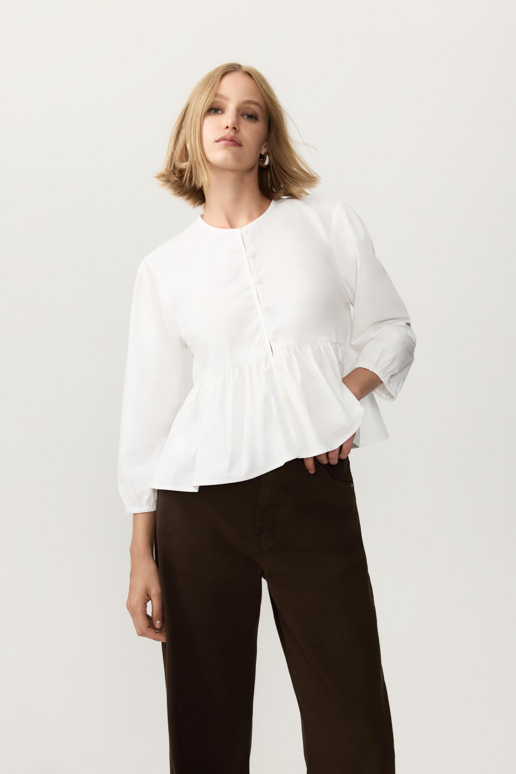 Camisa popelín volante