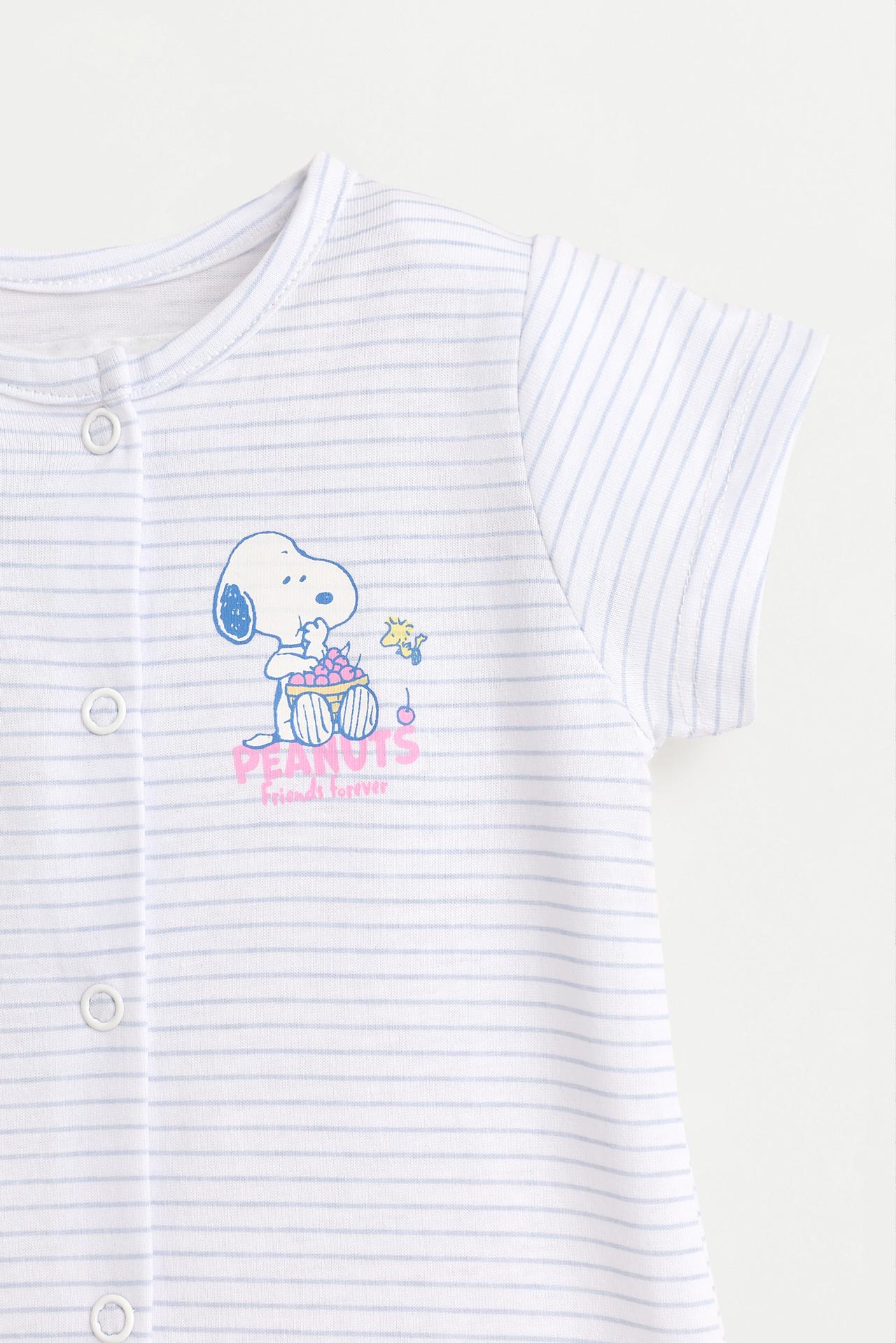 Snoopy Peanuts™ short sleepsuit — WHITE