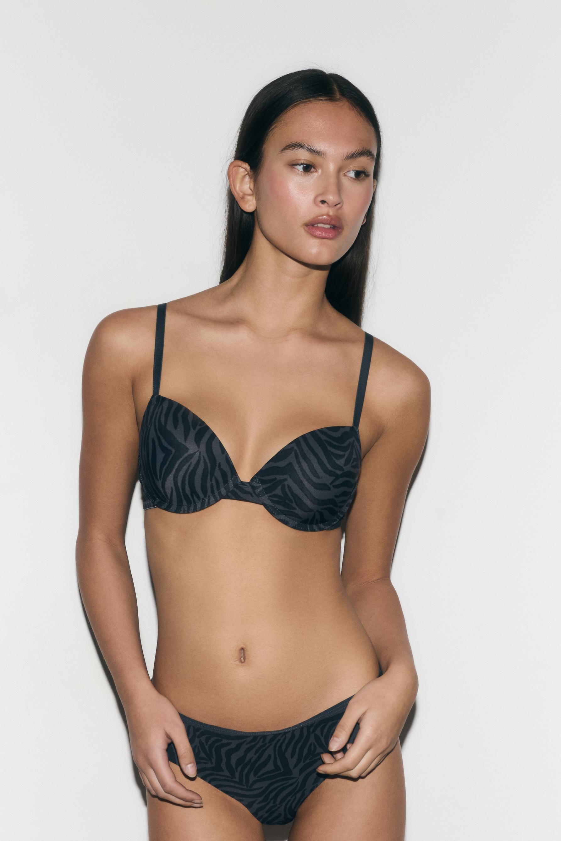 Microfibre classic push-up bra — ZEBRA PRINT