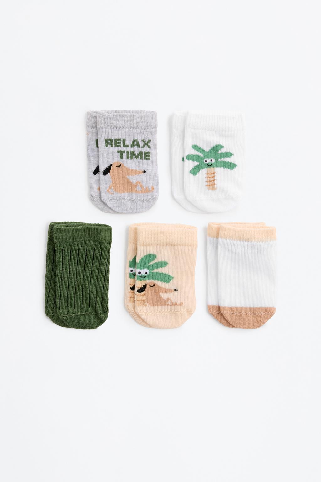Pack 5 calcetines tobilleros perrito