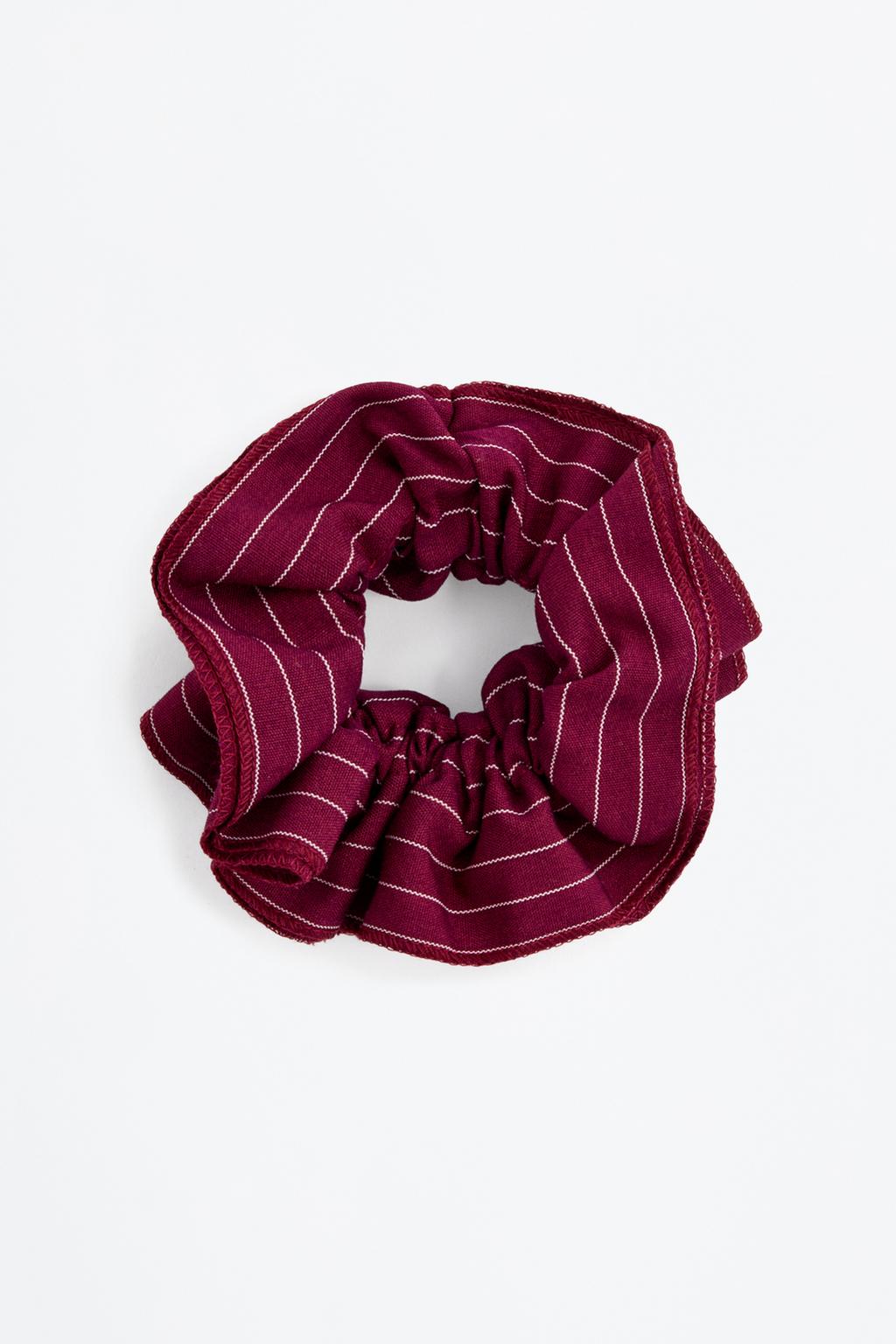 Striped large scrunchie