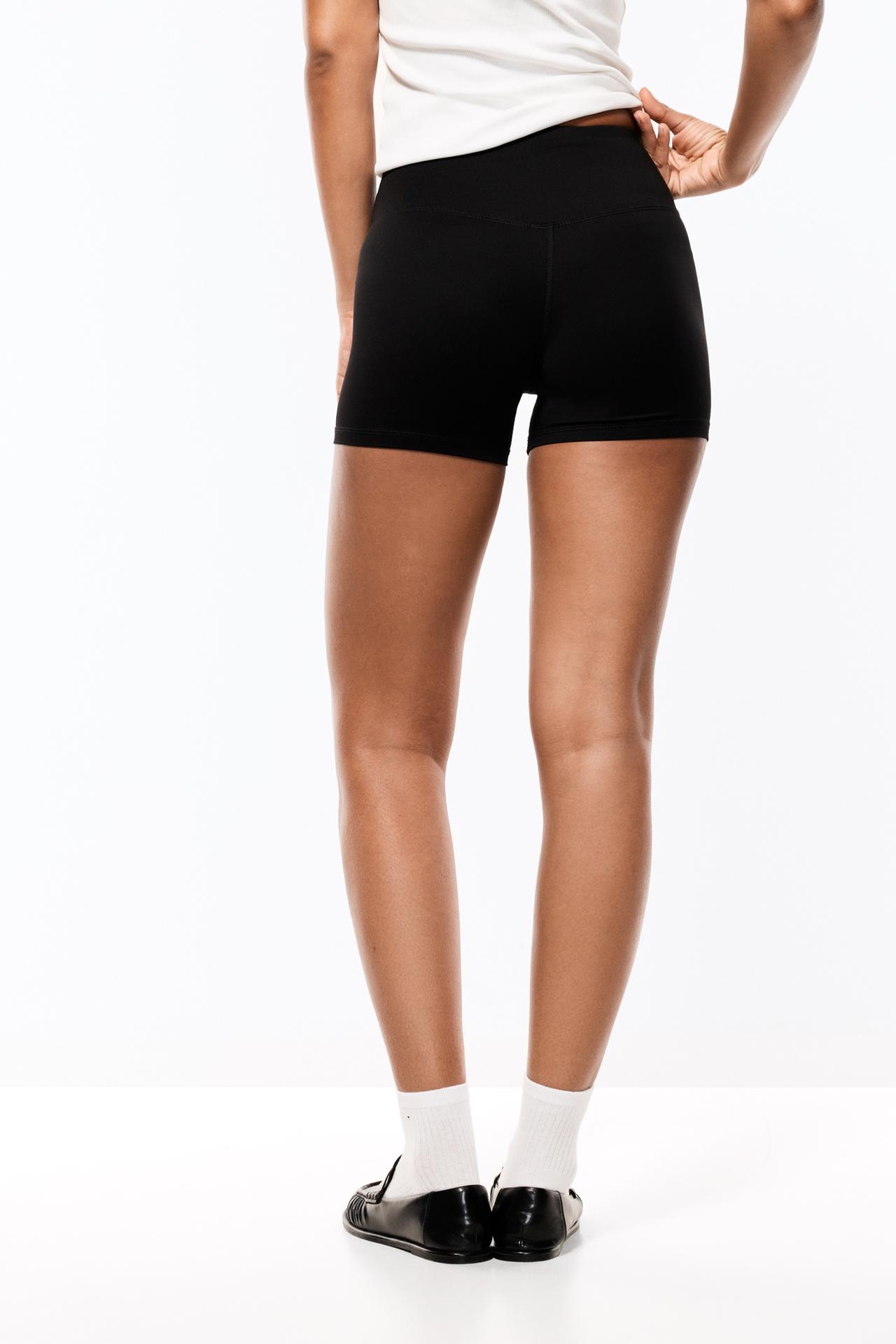 Basic sports hot pants — BLACK