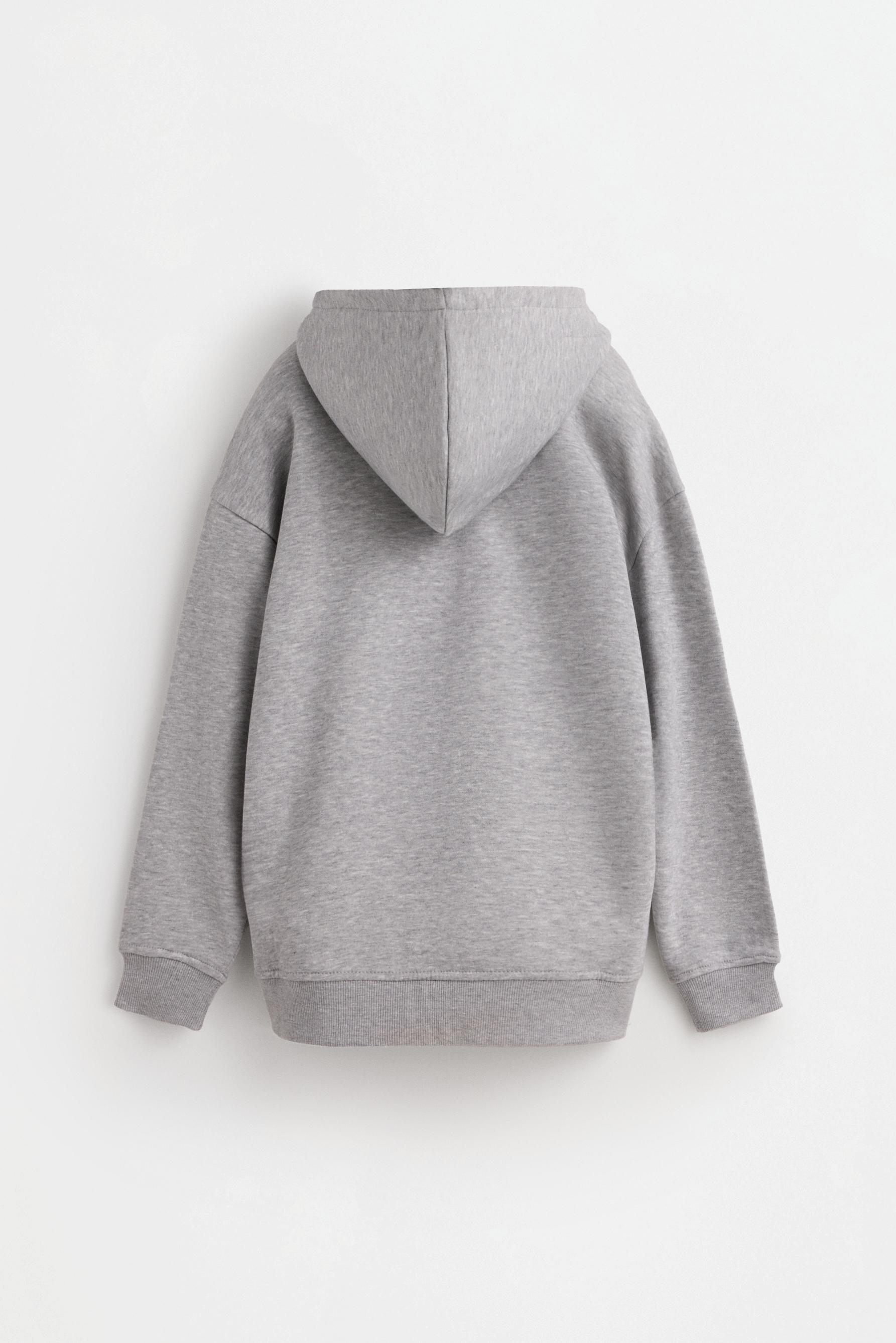 Zip-up hoodie — GREY MARL