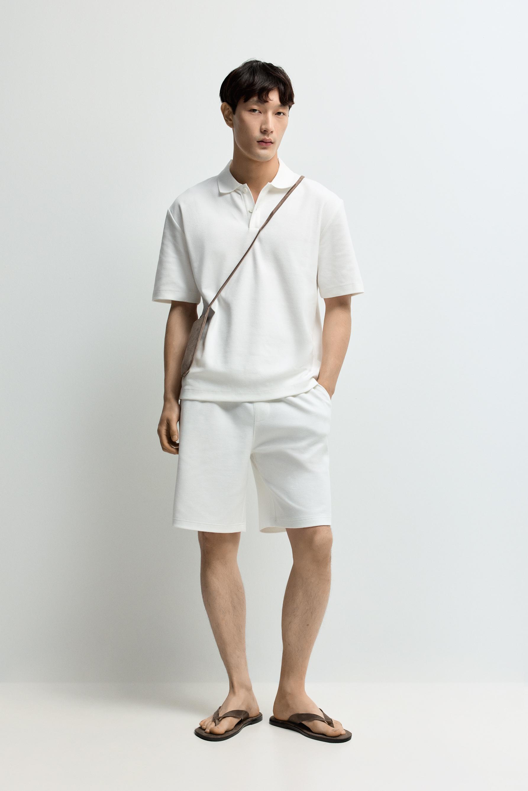 Jogger Bermuda shorts — WHITE