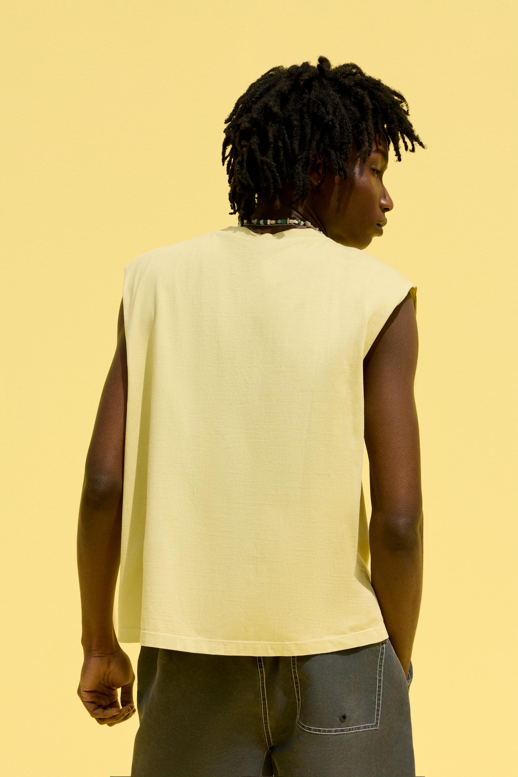 Printed tank top — MID YELLOW