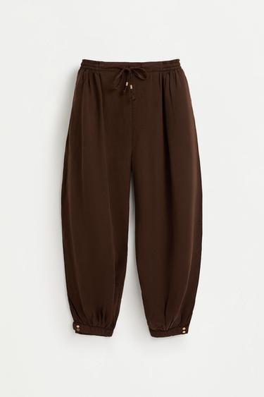 Lightweight sarouel jeans — BROWN MARL 6