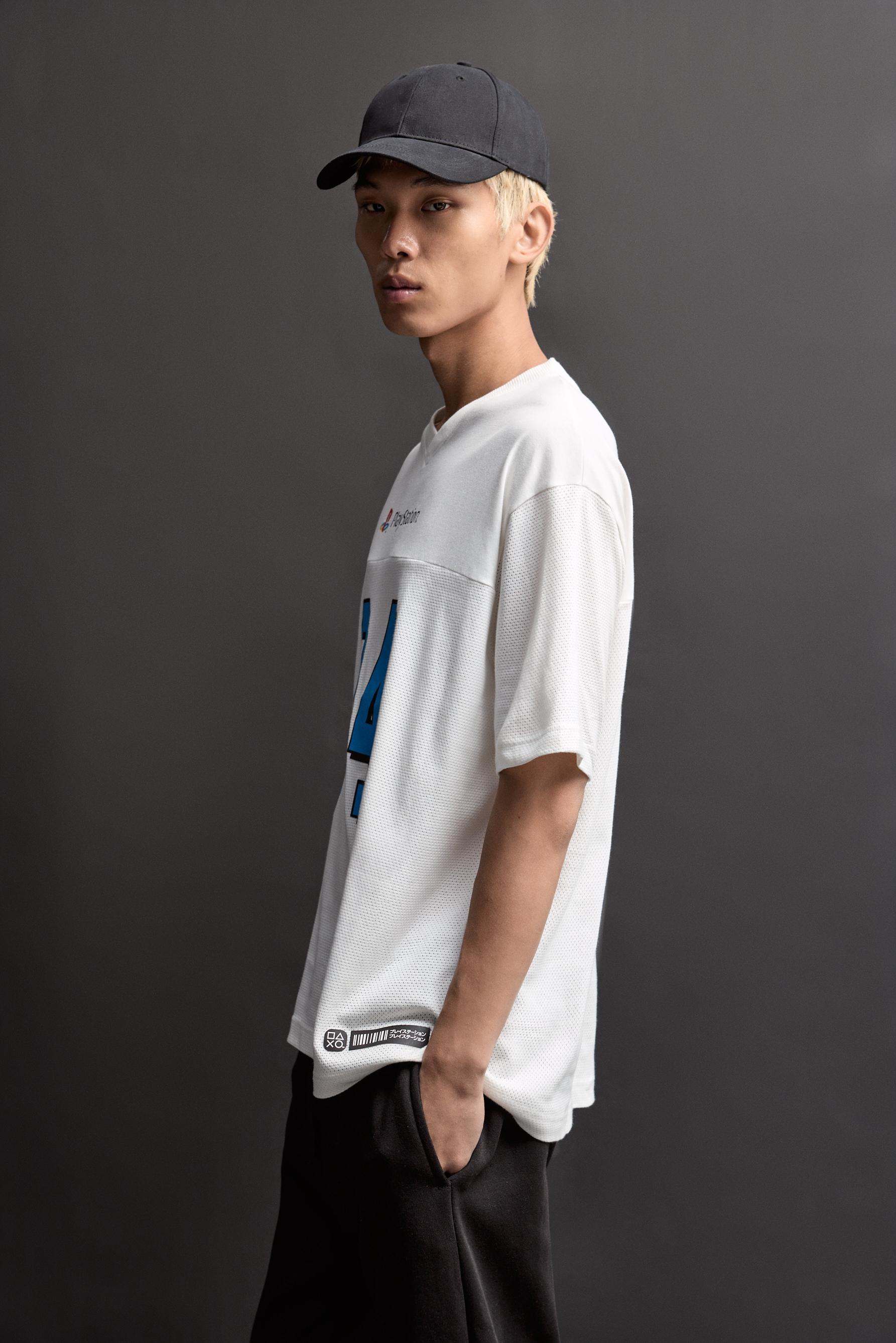 PlayStation mesh T-shirt — WHITE