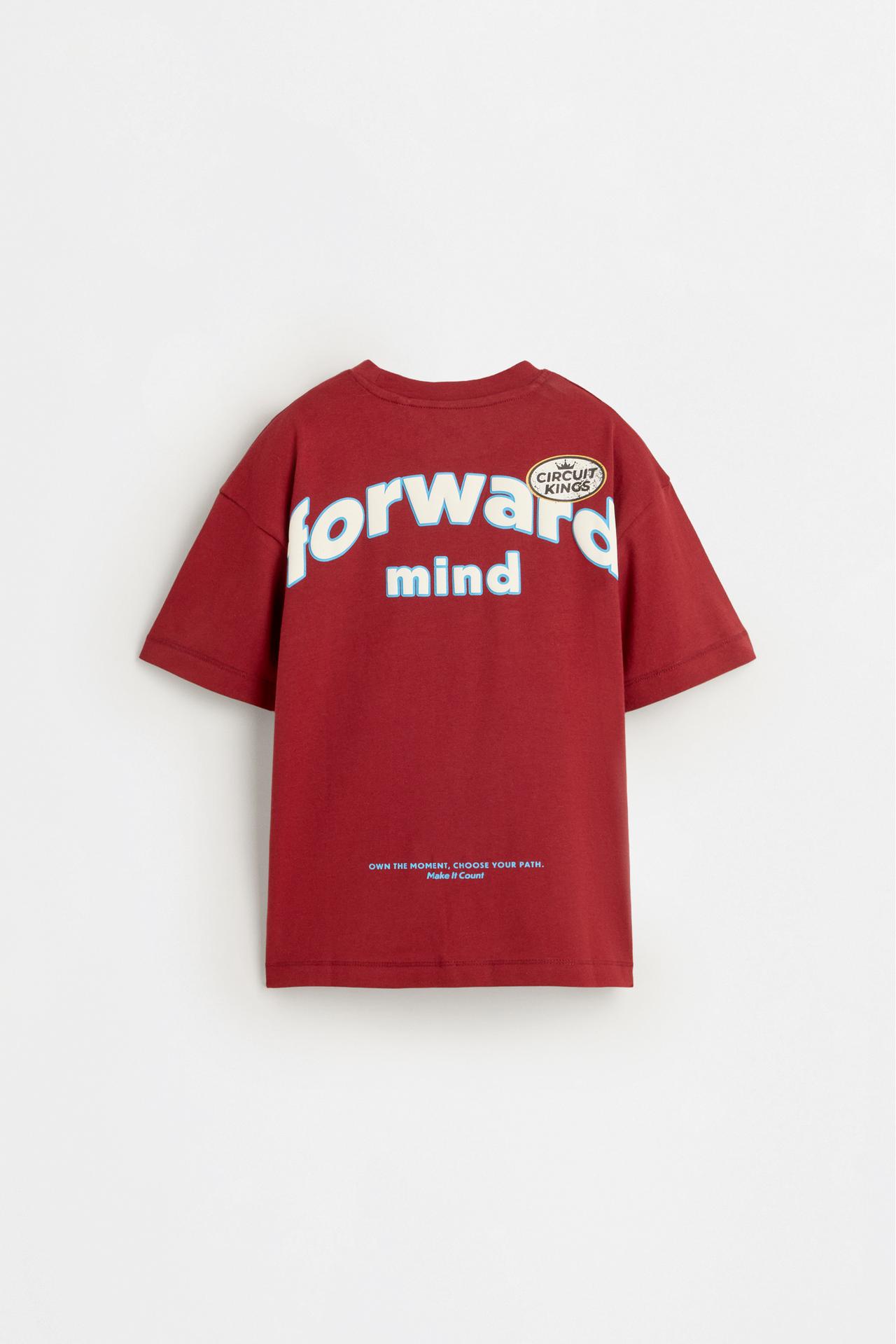 T-shirt with a maxi print on the back — MAROON