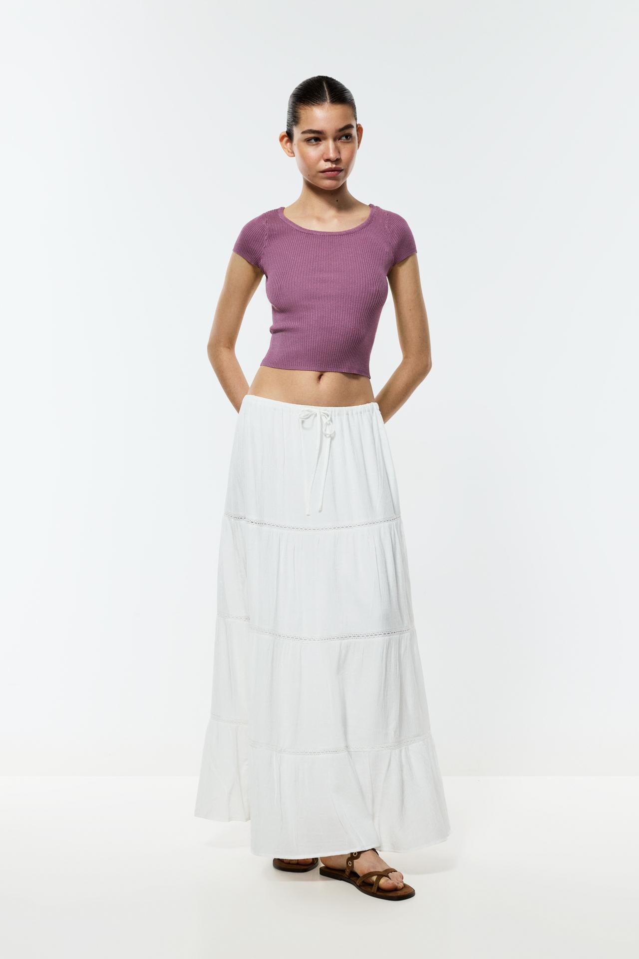 Rib knit top — MAUVE