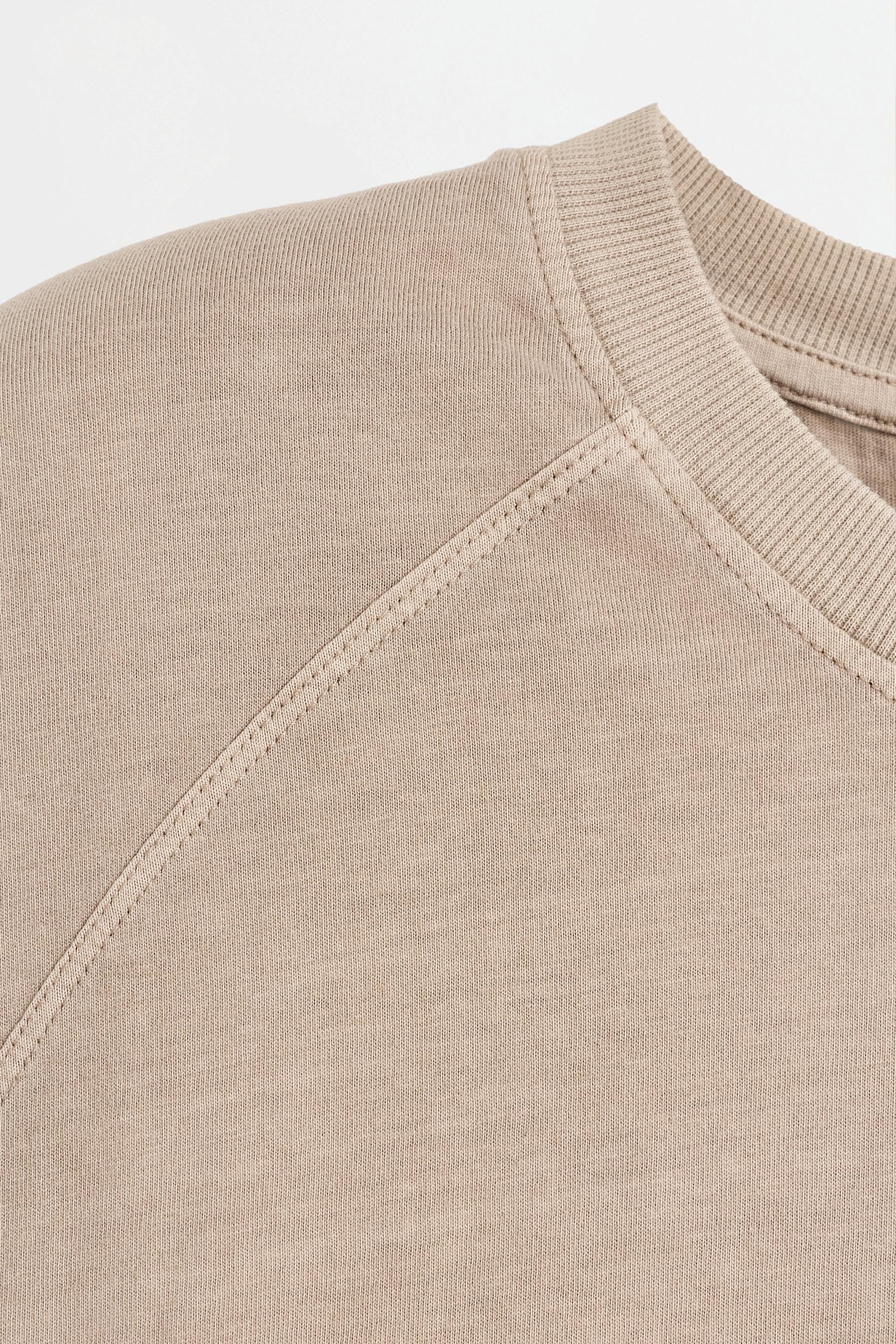 Washed-effect sleeveless T-shirt — CAMEL