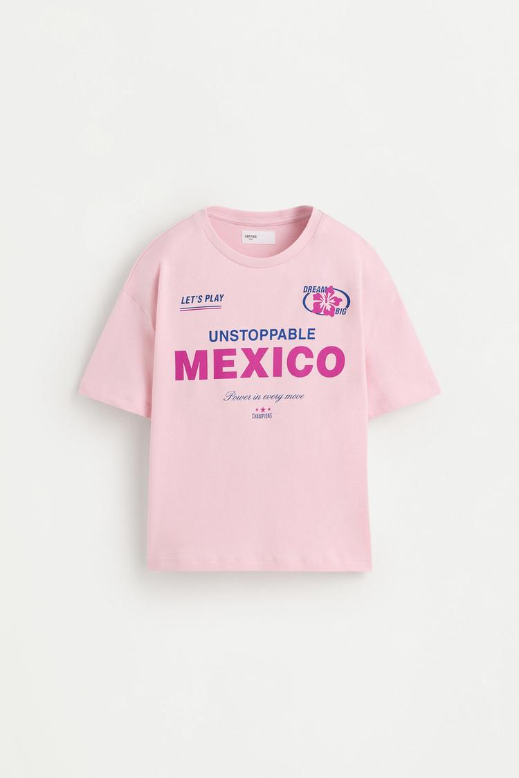 Printed T-shirt — FUCHSIA