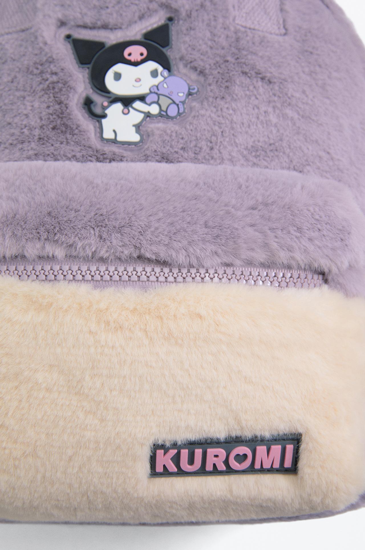 Kuromi Hello Kitty ©SANRIO faux fur backpack — MAUVE