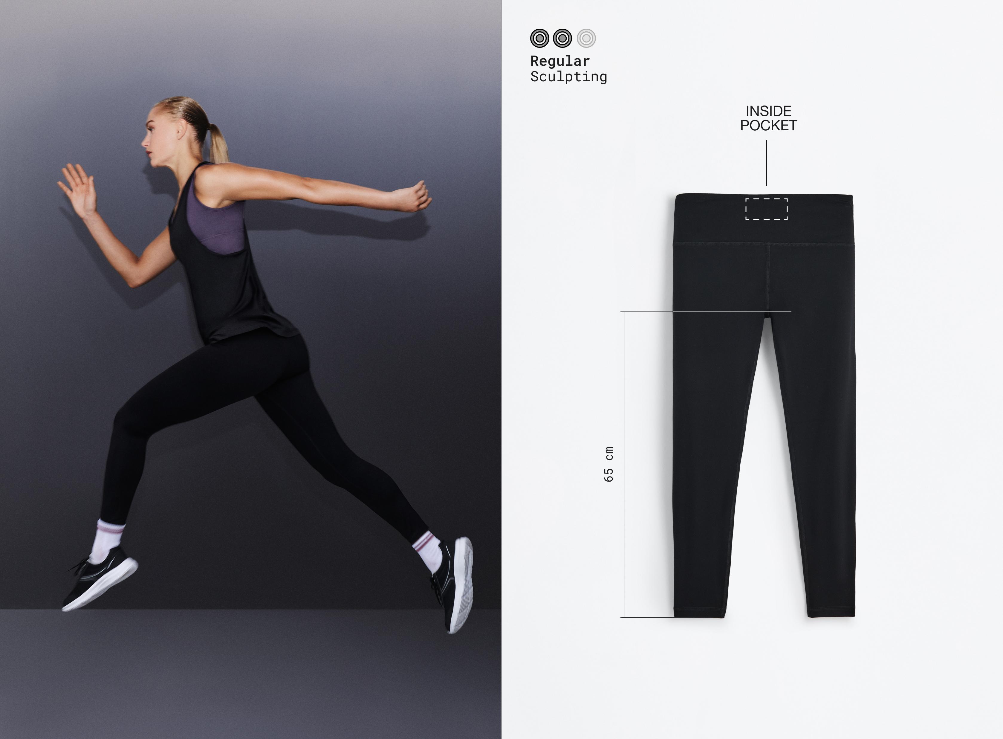 Basic sports leggings — BLACK