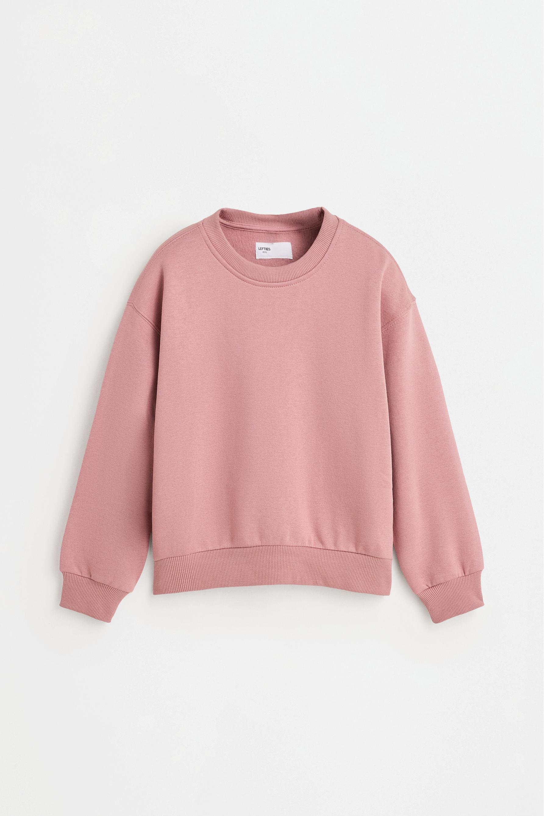 Plain plush sweatshirt — ROSE PINK