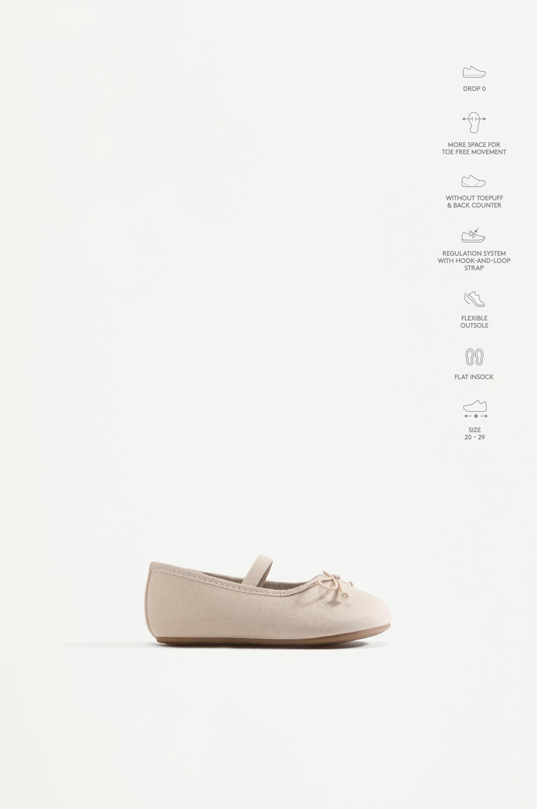 Barefoot Bow Ballerina Flats — BROWN