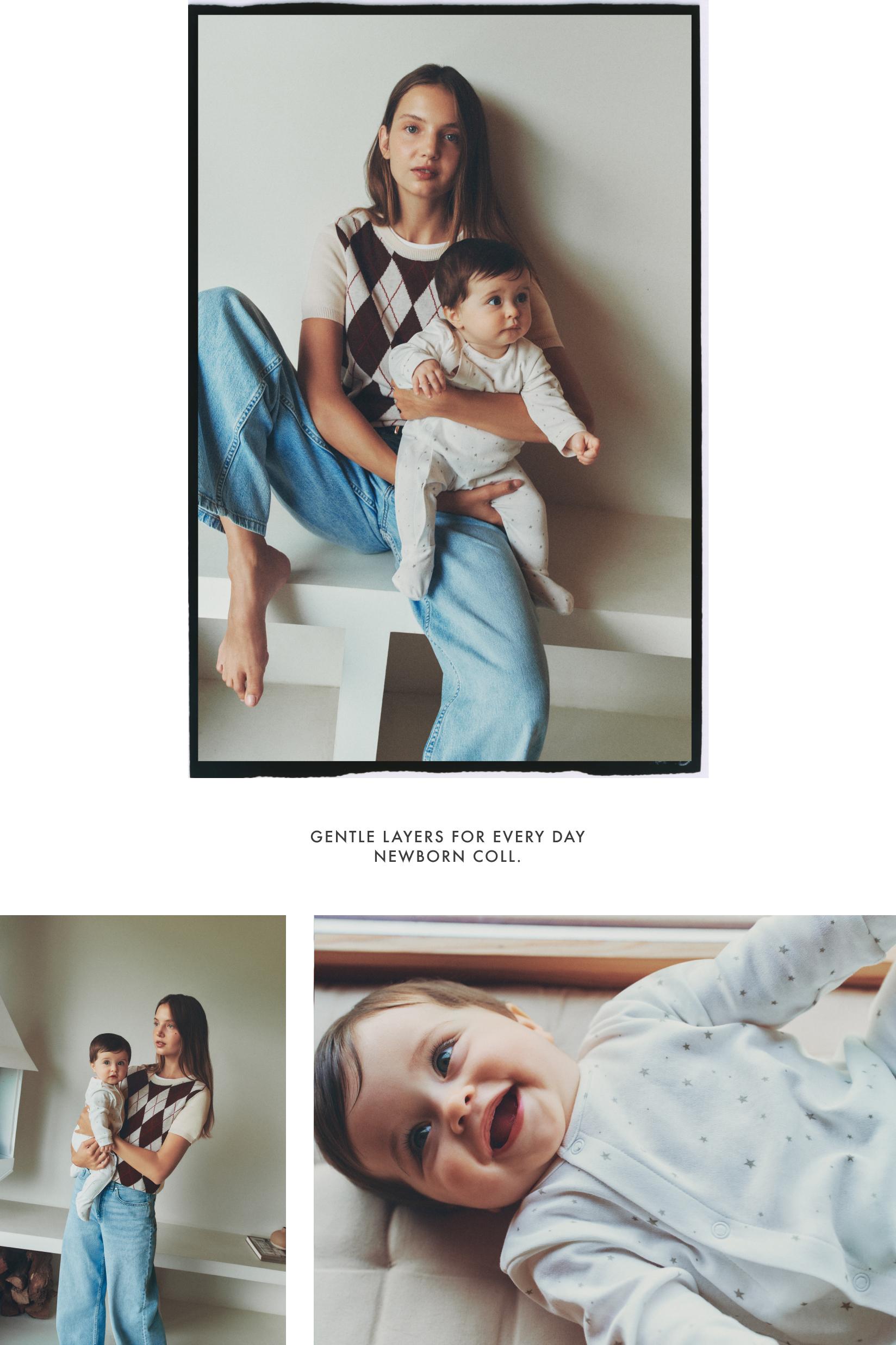Printed interlock sleepsuit — MINK