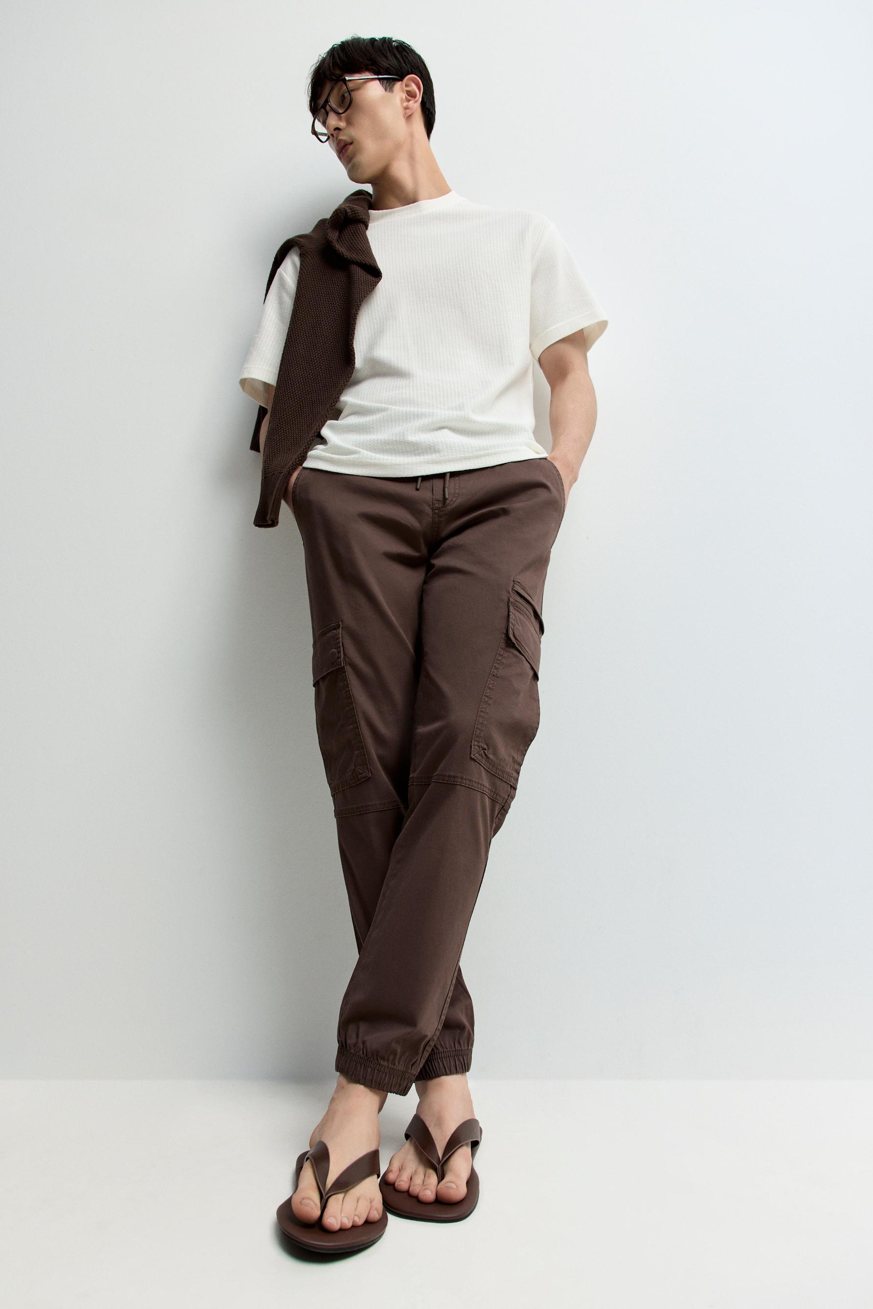 Cargo jogger trousers — CHOCOLATE