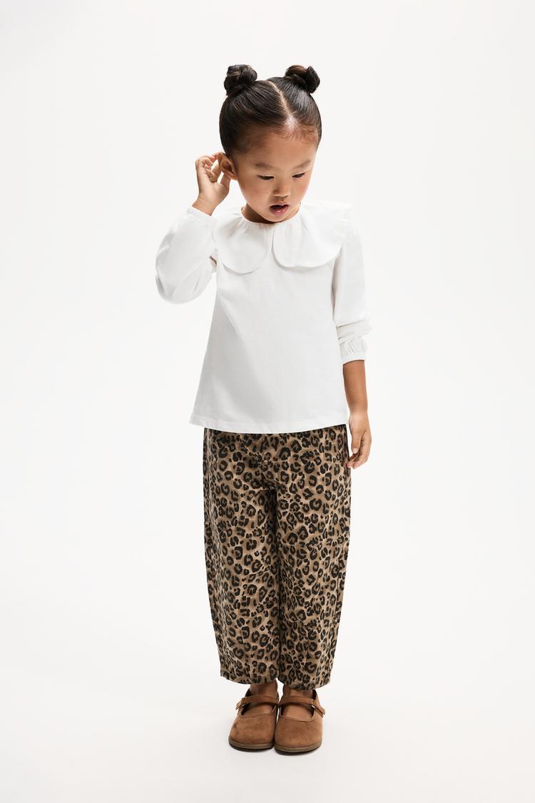 Peter Pan collar T-shirt — OFF WHITE
