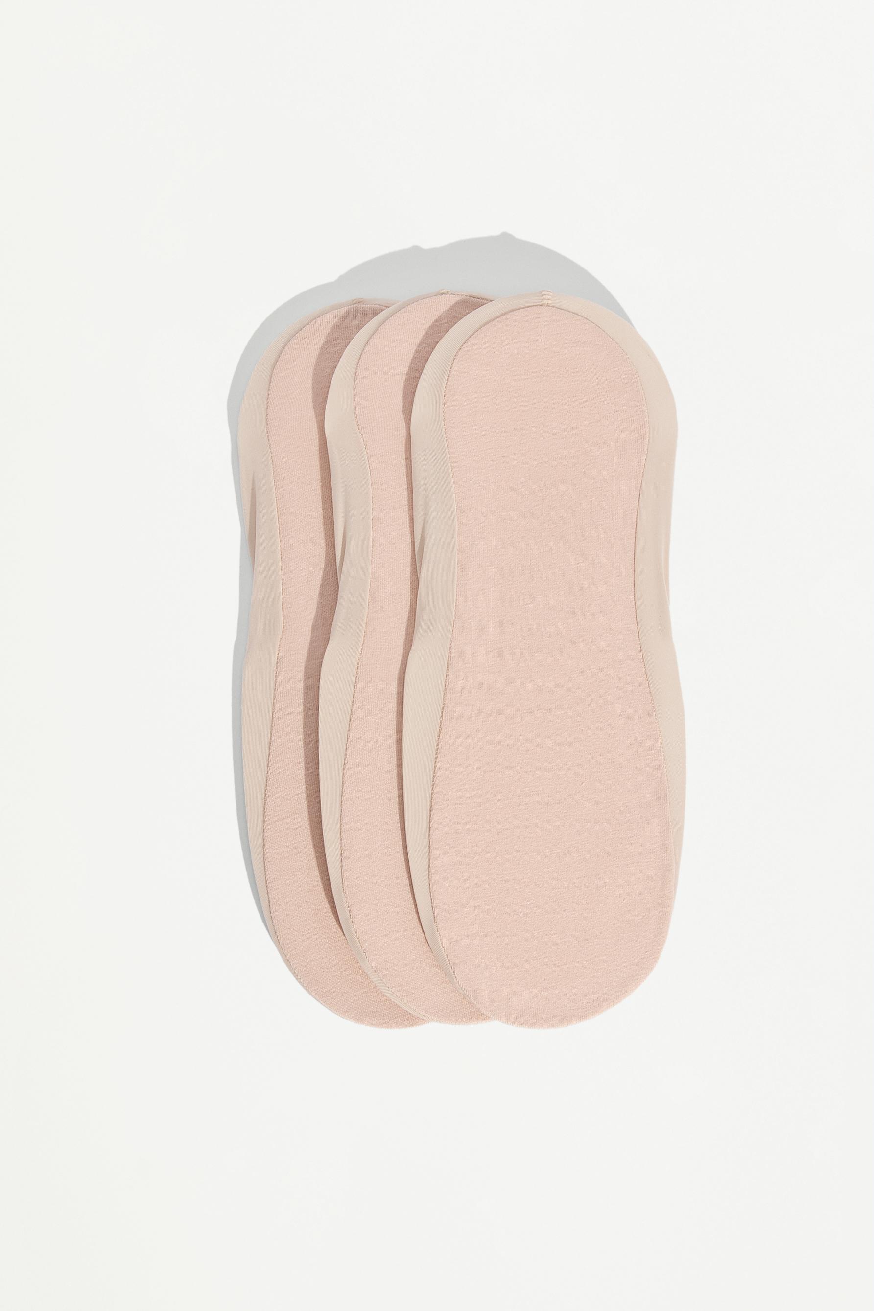 No-show socks (3-pack) — ECRU