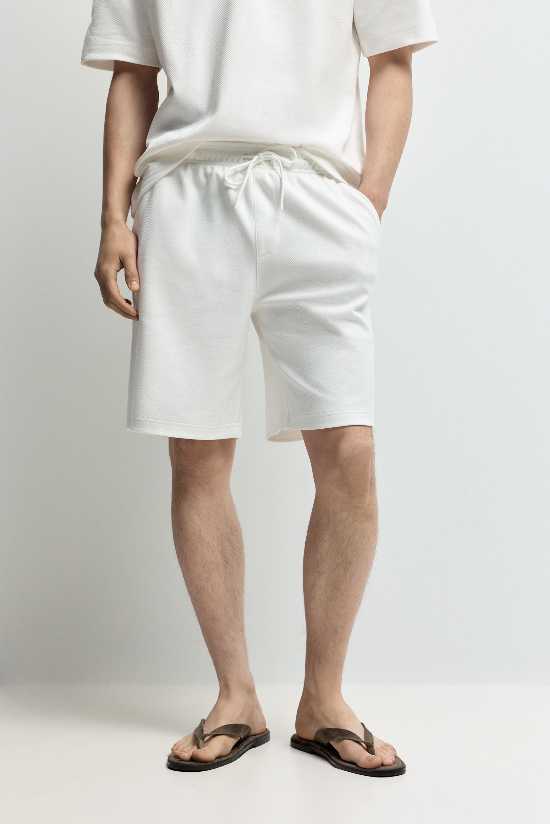 Jogger Bermuda shorts — WHITE