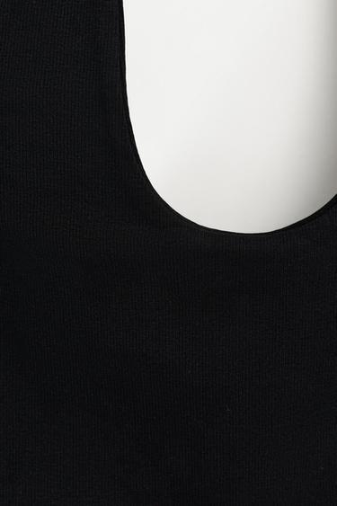 Basic ribbed halter top — BLACK 7