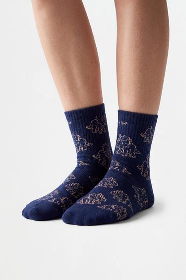 Dinosaur Ankle Socks (7-Pack) — GREY MARL 3