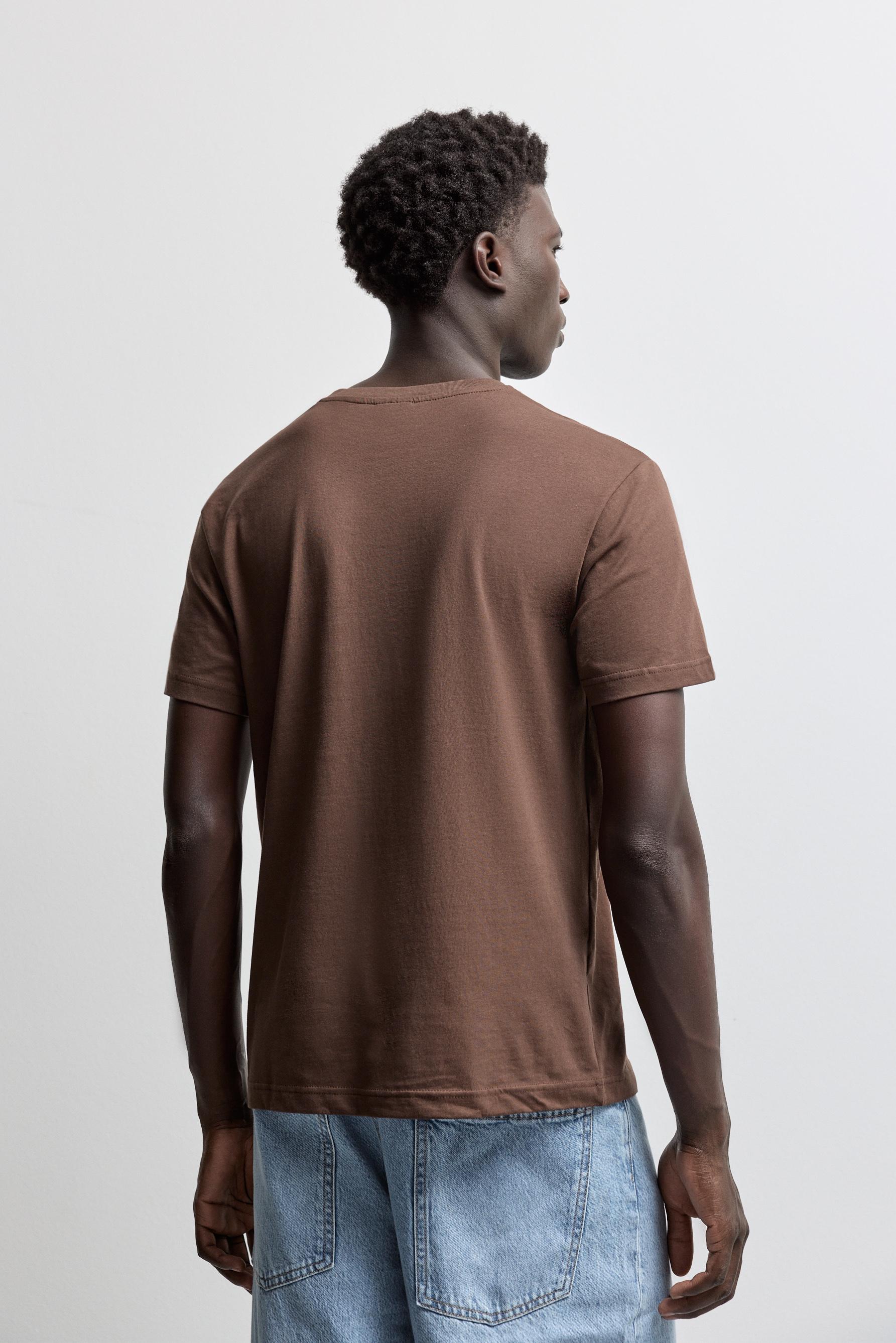 Printed T-shirt — BROWN