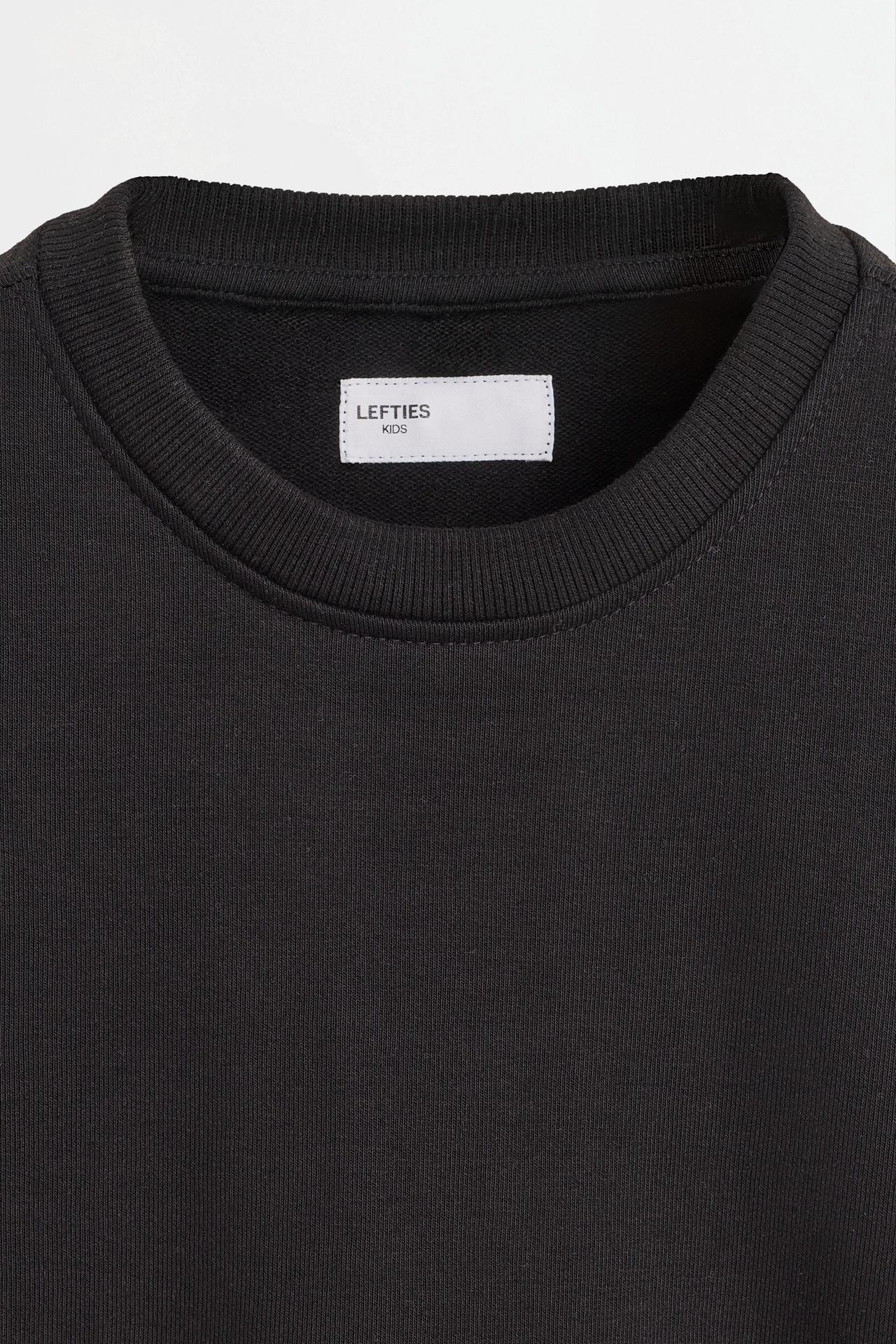 Plain plush sweatshirt — BLACK