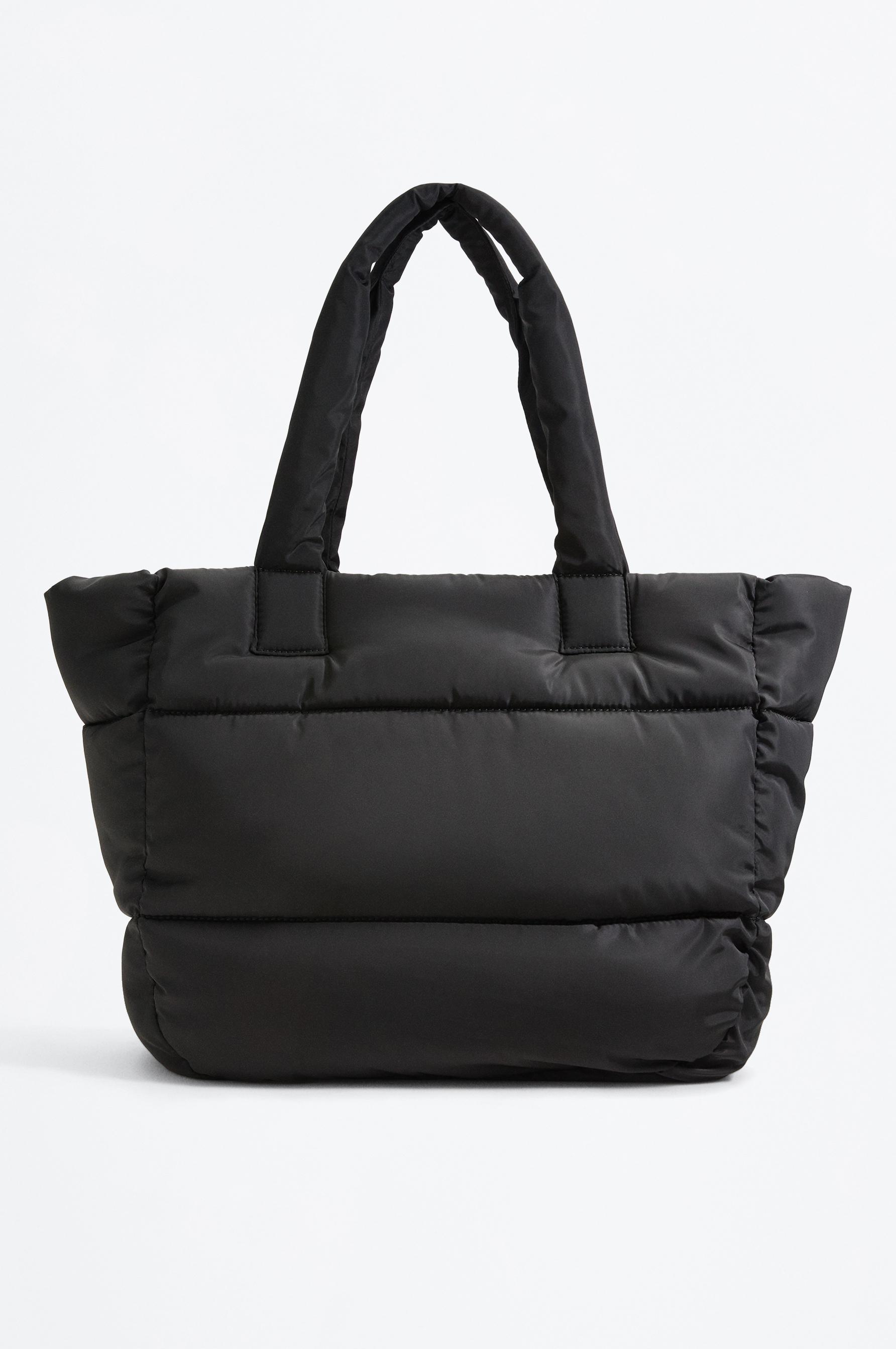 Quilted shopper — BLACK