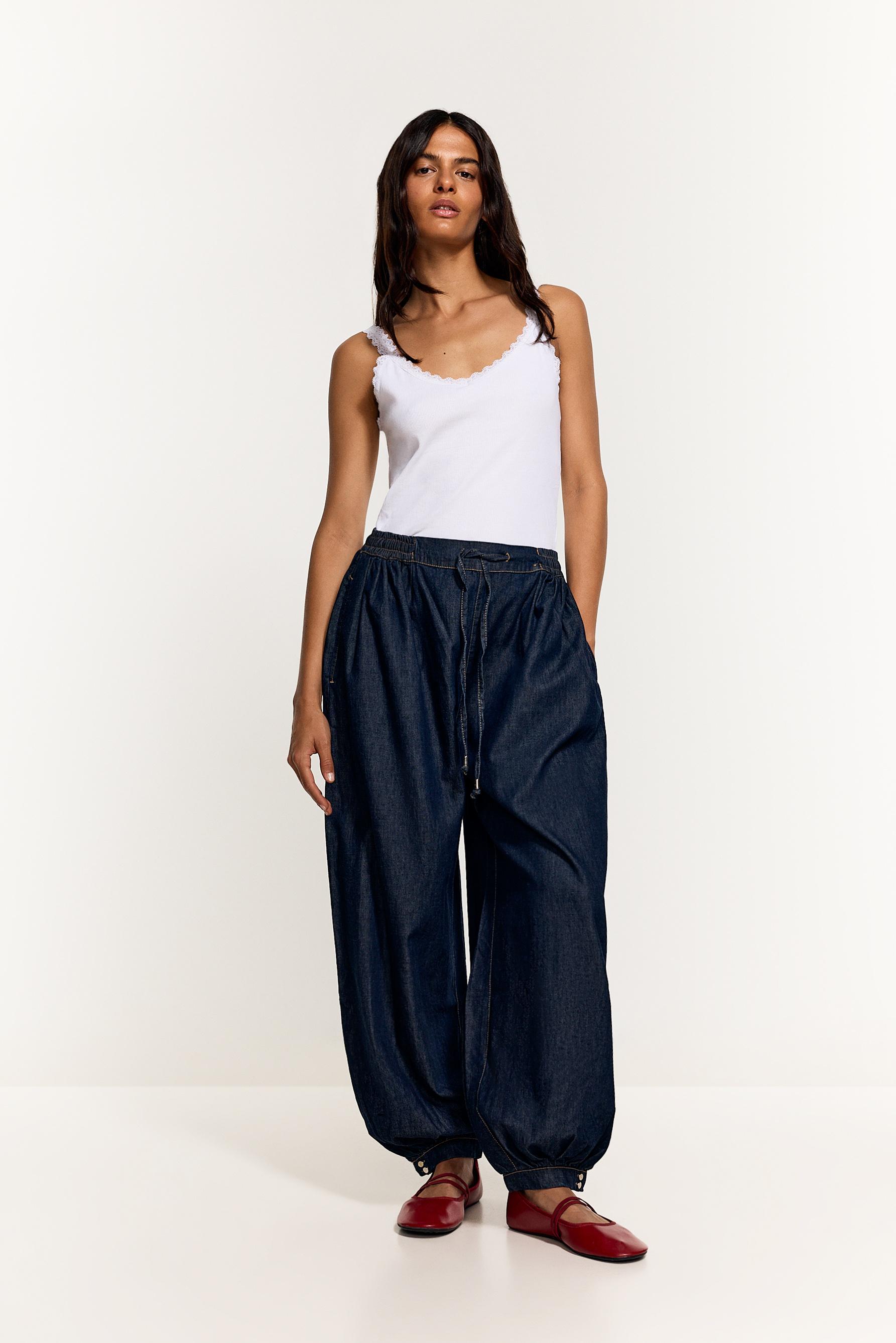 Lightweight sarouel jeans — NAVY