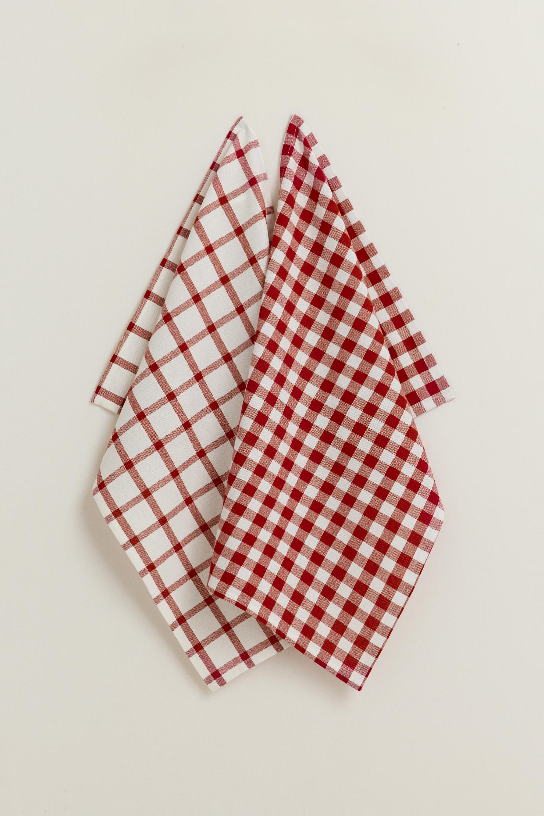 Pack 2 paños de cocina combinados 40 x 60 cm