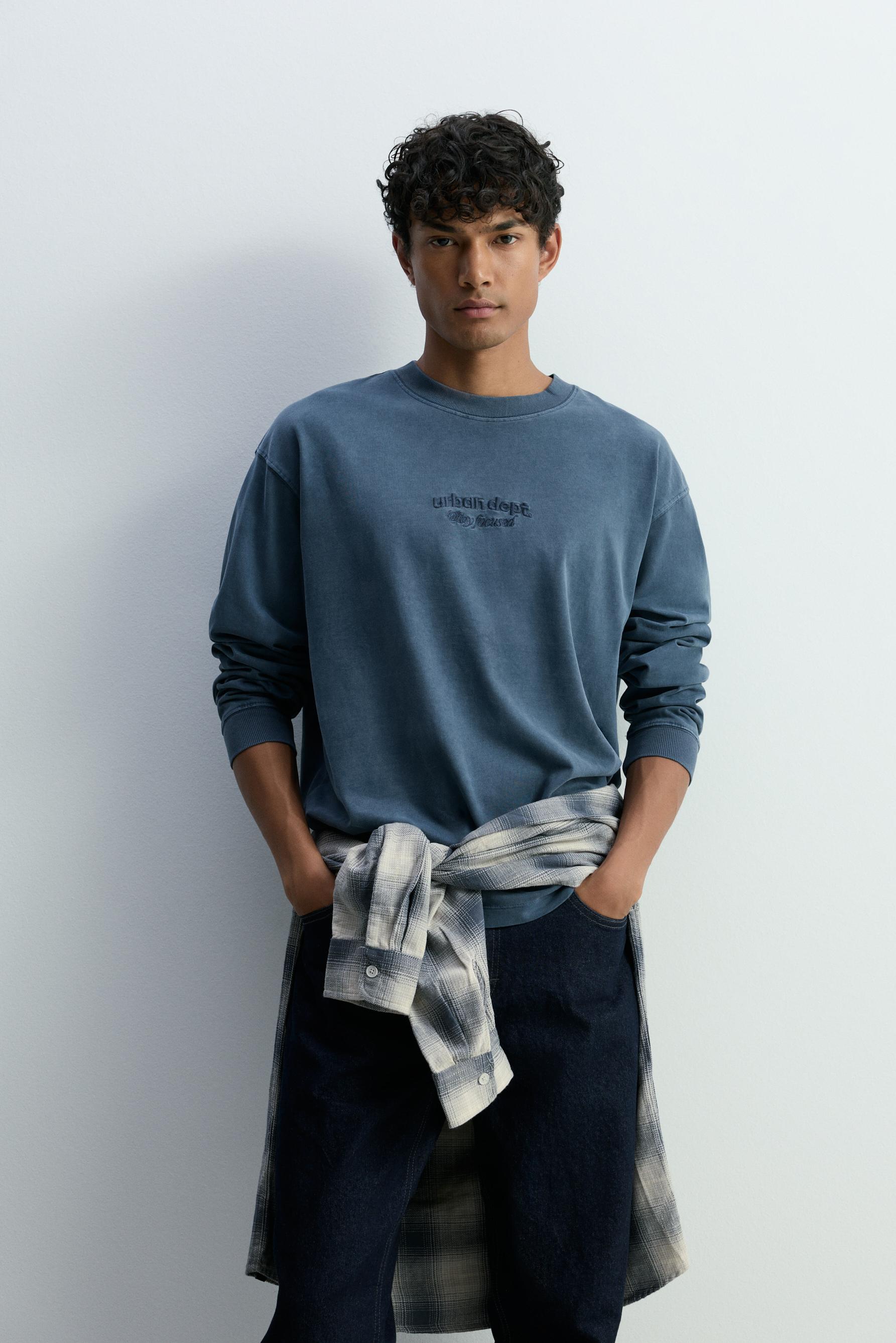 Camiseta bordado manga larga