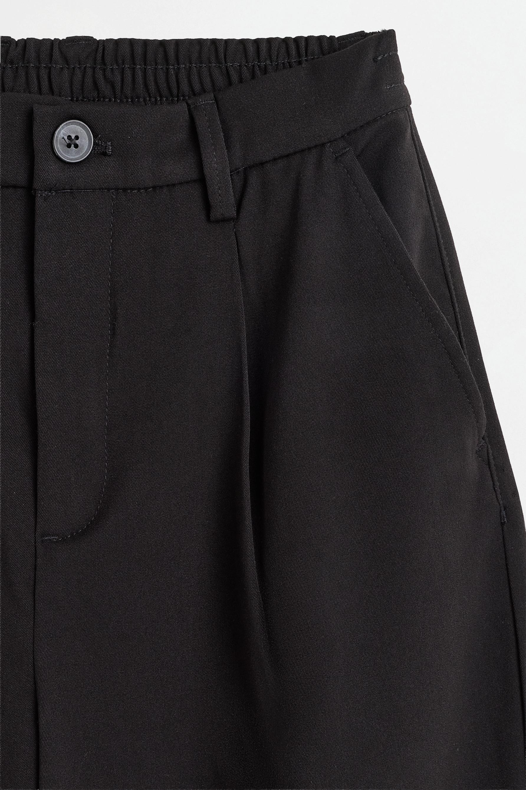 Wide-leg tailored trousers — BLACK