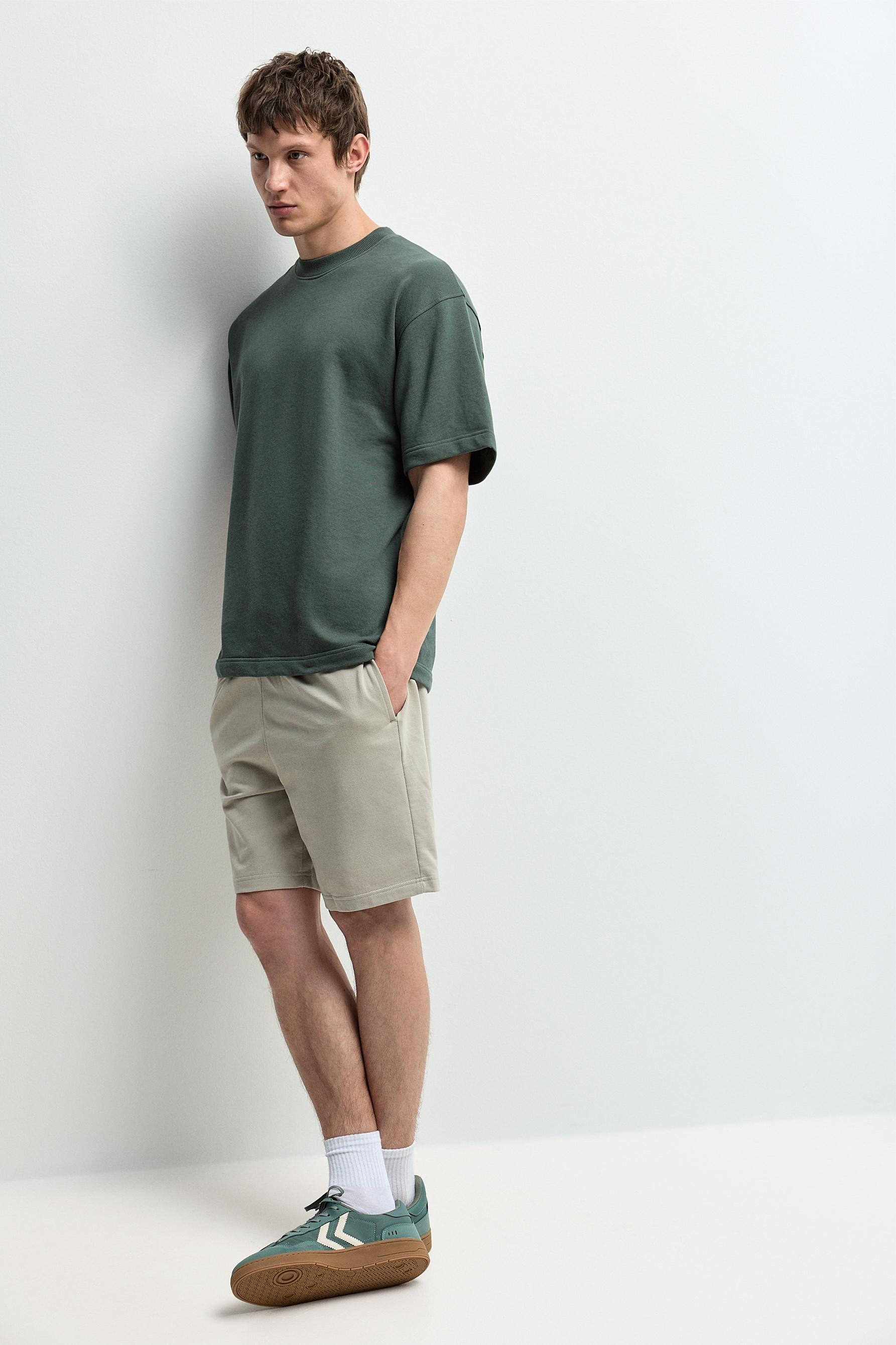 Basic tracksuit Bermuda shorts — PALE GREEN