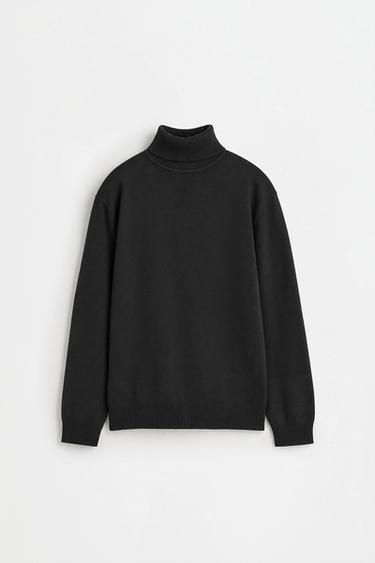 Roll neck sweater — BLACK 1