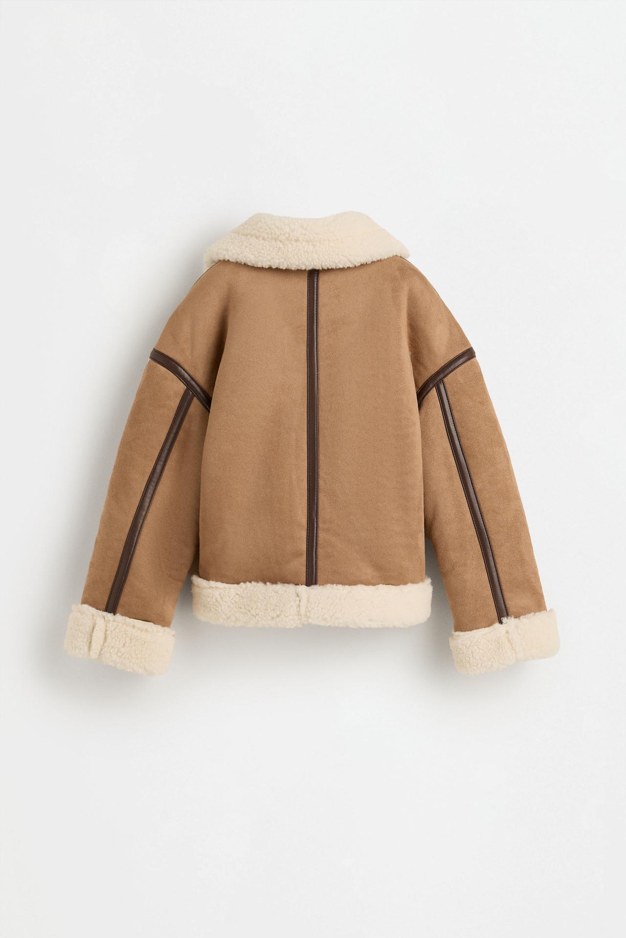 Double-faced jacket — PALE BROWN